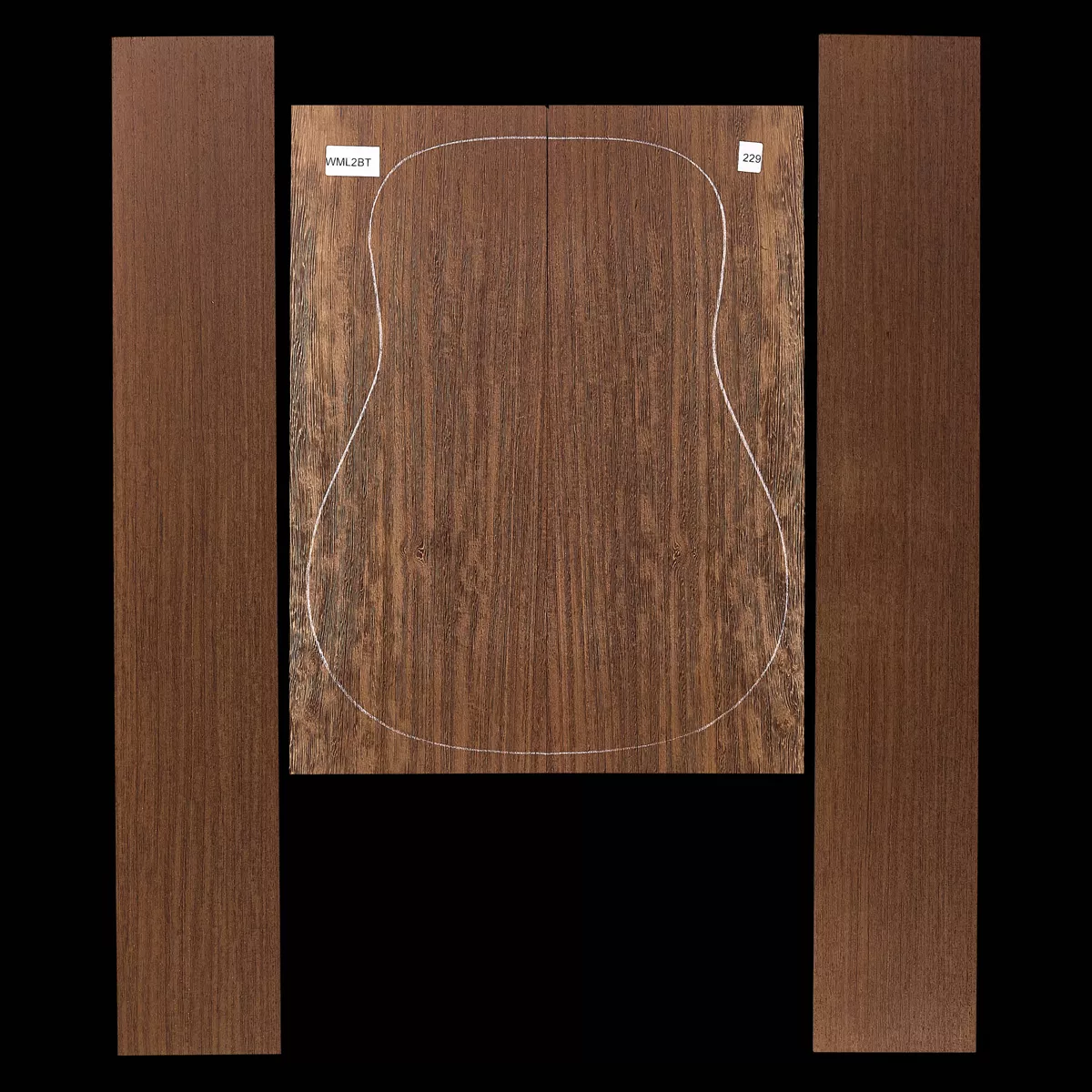 Fond + Paire d’éclisses en Wenge - 2,9 Fond + Paire d’éclisses en Wenge - 2,9