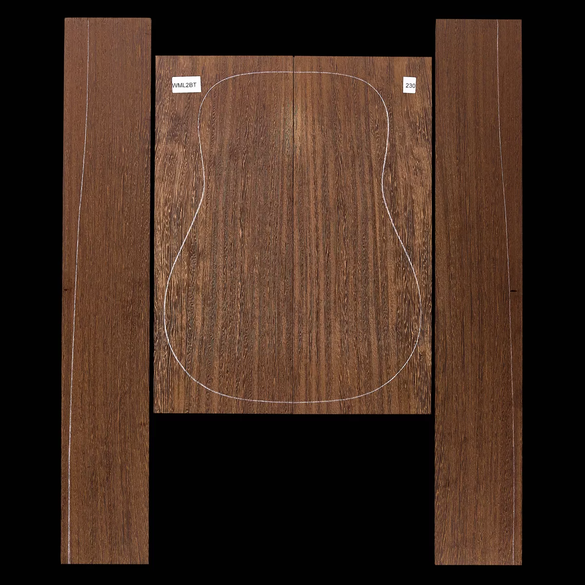 Fond + Paire d’éclisses en Wenge - 230 Fond + Paire d’éclisses en Wenge - 230