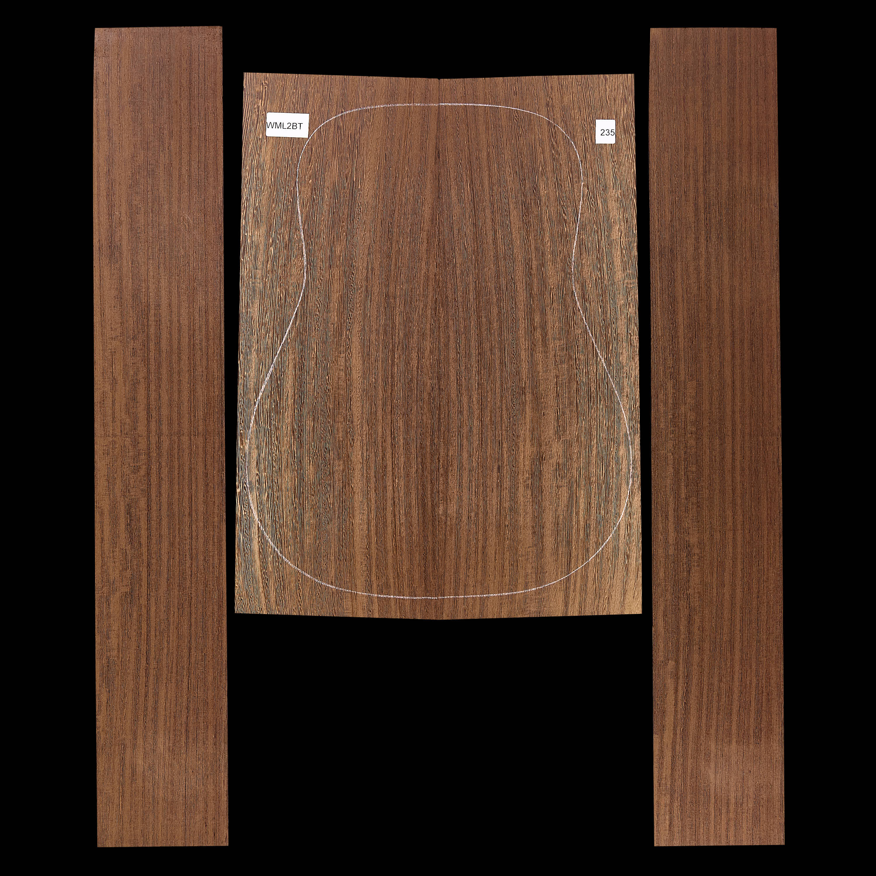 Fond + Paire d’éclisses en Wenge - 235 Fond + Paire d’éclisses en Wenge - 235