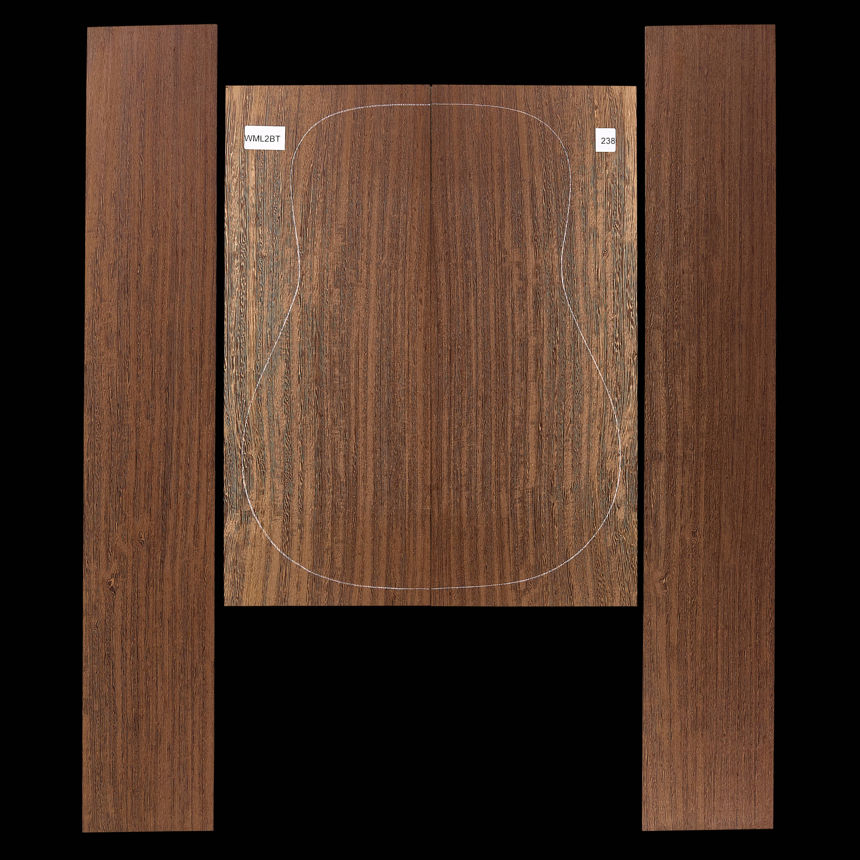 Fond + Paire d’éclisses en Wenge - 238 Fond + Paire d’éclisses en Wenge - 238