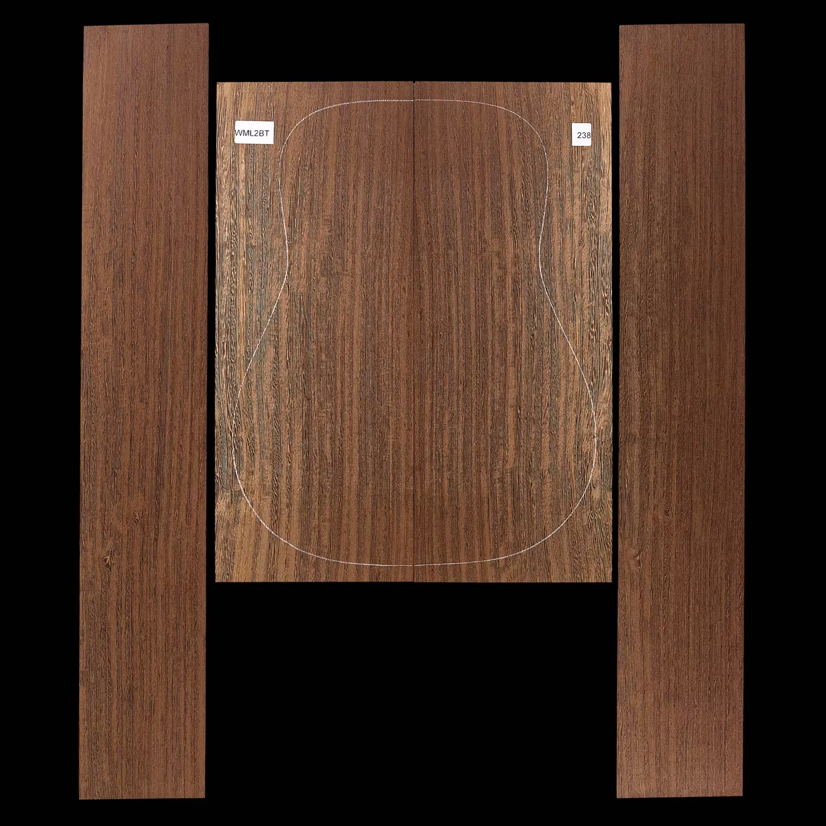 Fond + Paire d’éclisses en Wenge - 2,8 Fond + Paire d’éclisses en Wenge - 2,8