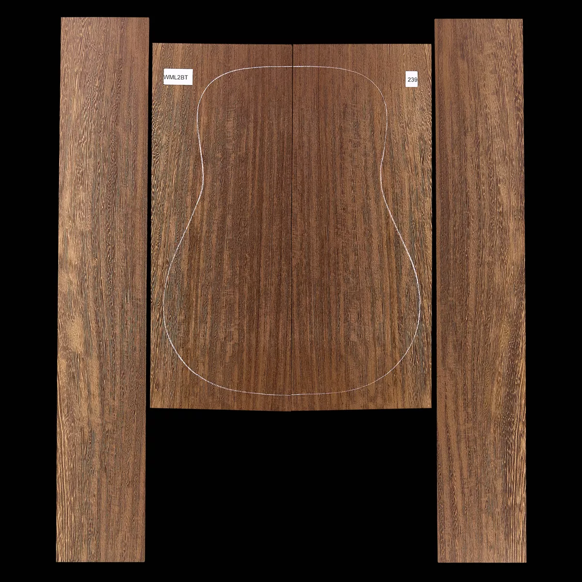 Fond + Paire d’éclisses en Wenge - 2,9 Fond + Paire d’éclisses en Wenge - 2,9