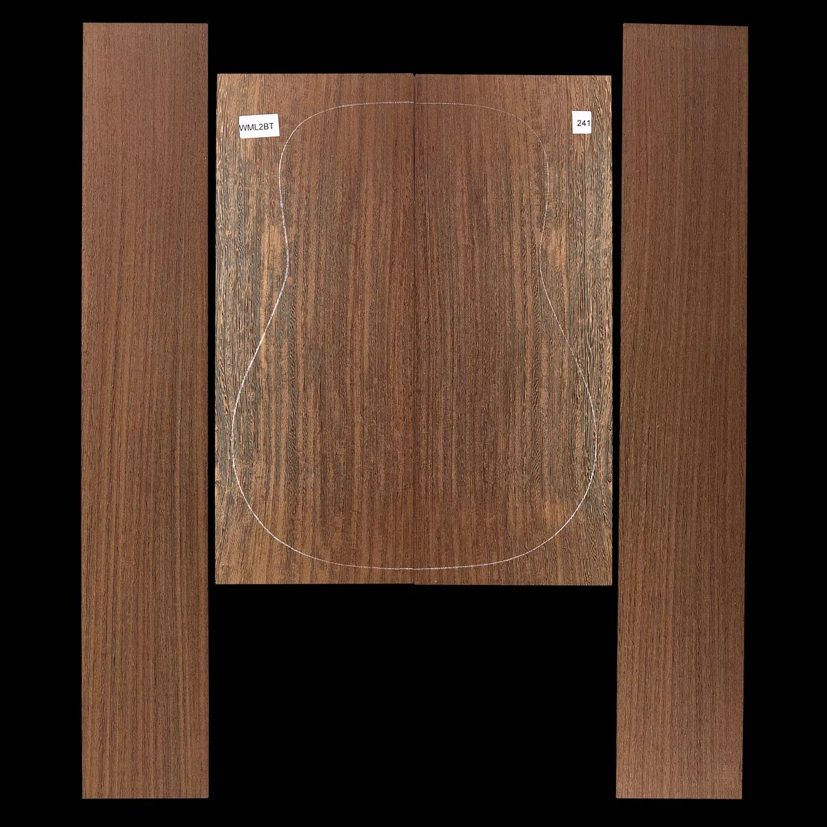 Fond + Paire d’éclisses en Wenge - 2,1 Fond + Paire d’éclisses en Wenge - 2,1