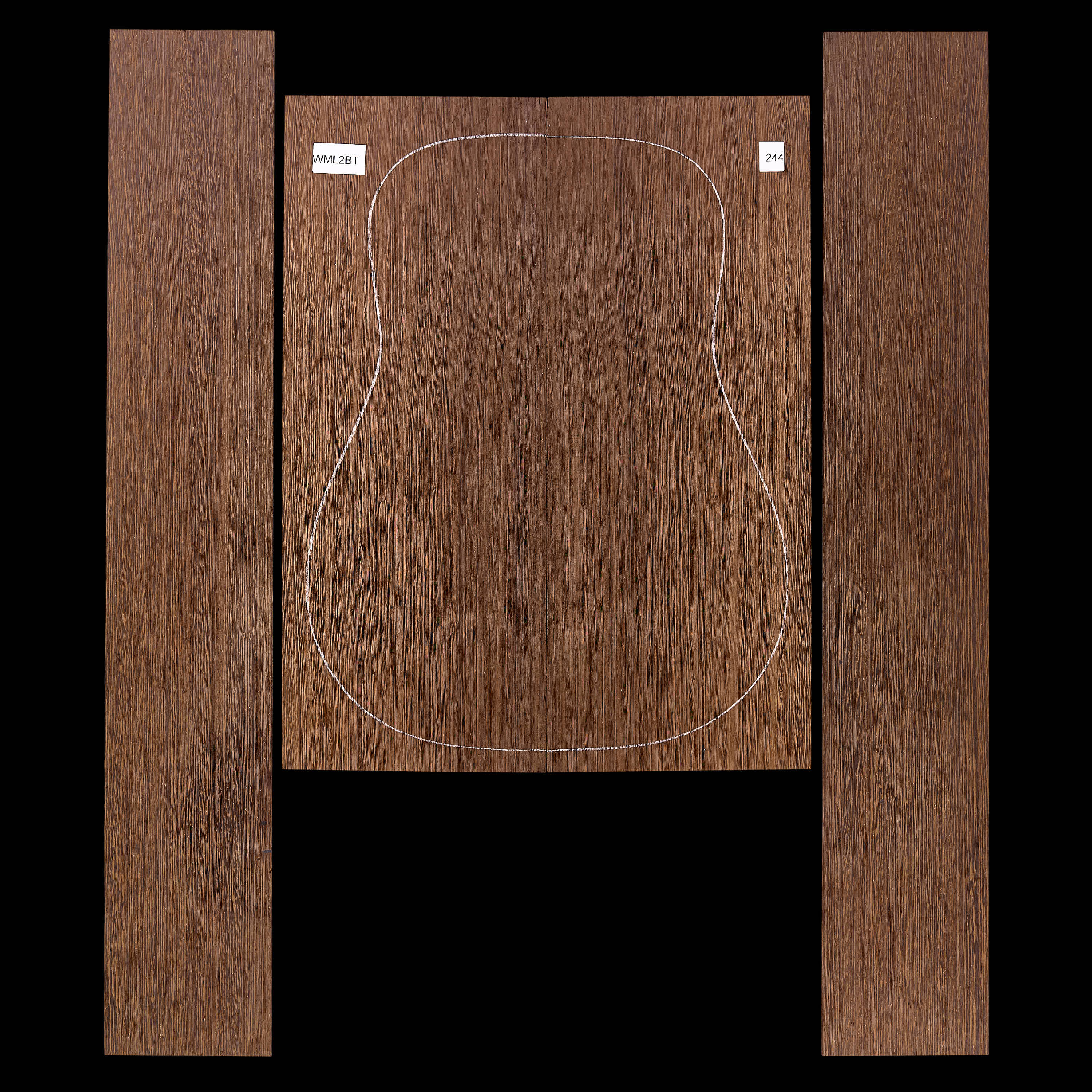 Fond + Paire d’éclisses en Wenge - 244 Fond + Paire d’éclisses en Wenge - 244