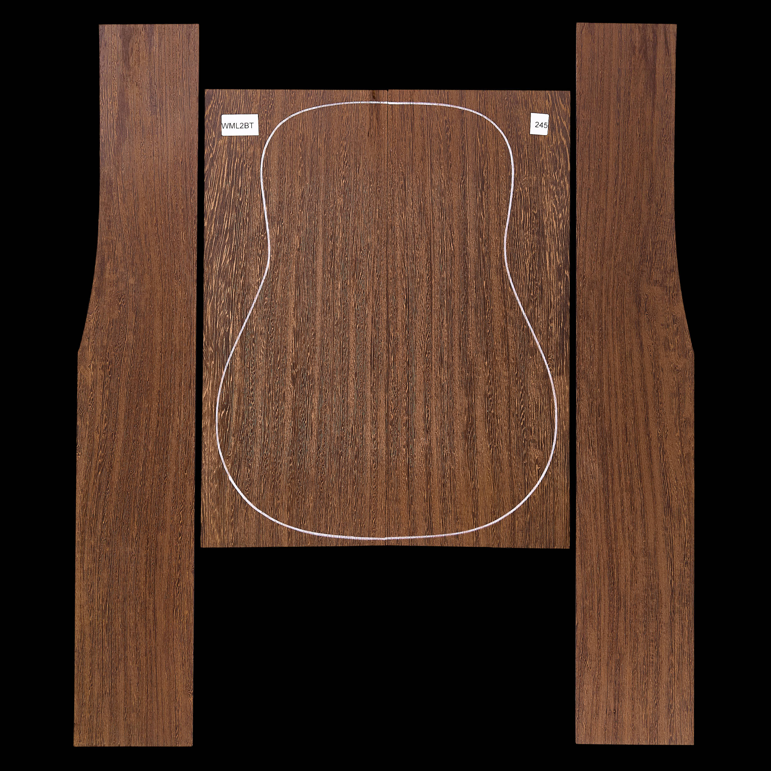 Fond + Paire d’éclisses en Wenge - 245 Fond + Paire d’éclisses en Wenge - 245
