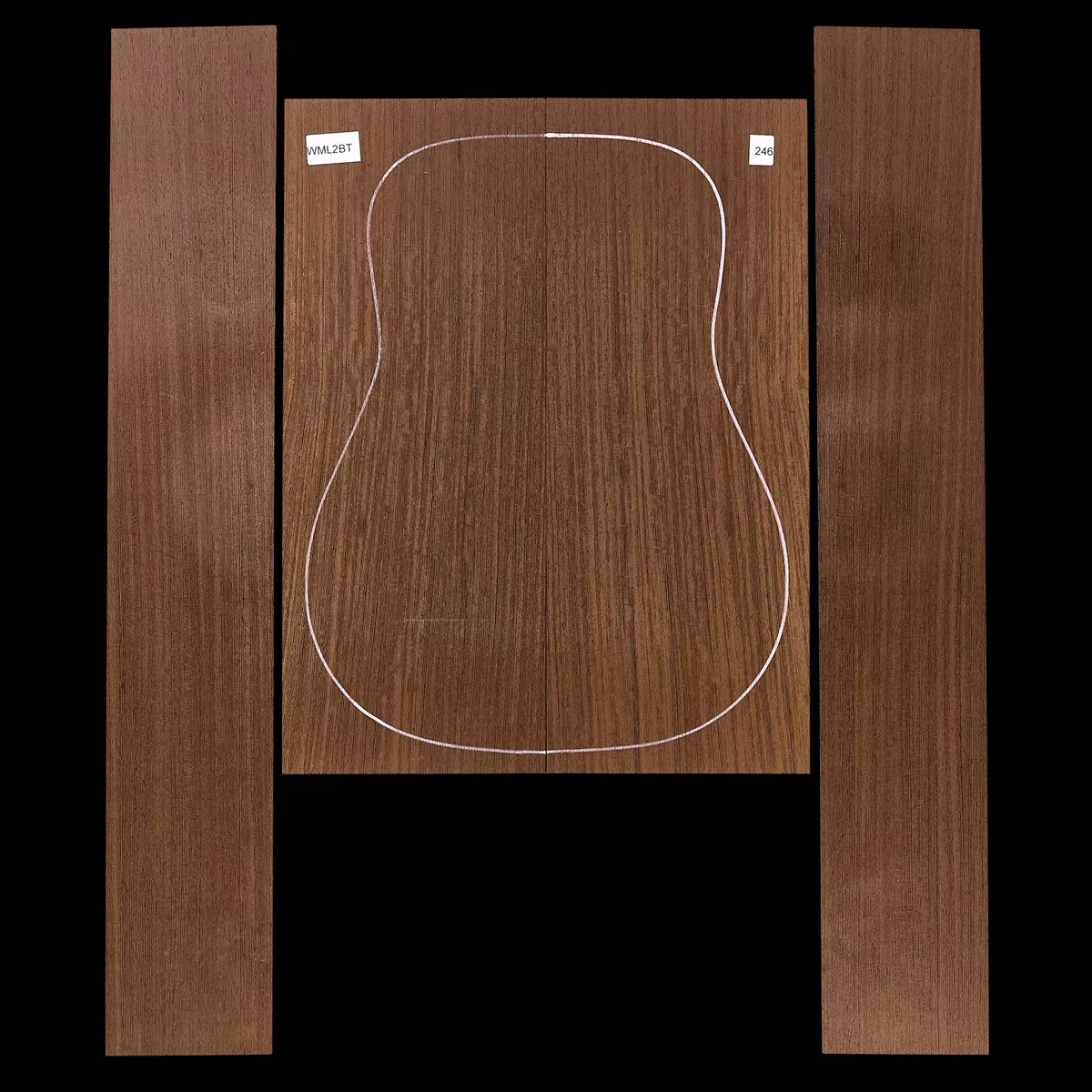 Fond + Paire d’éclisses en Wenge - 246 Fond + Paire d’éclisses en Wenge - 246