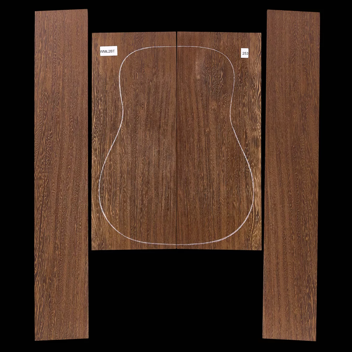 Fond + Paire d’éclisses en Wenge - 2,3 Fond + Paire d’éclisses en Wenge - 2,3