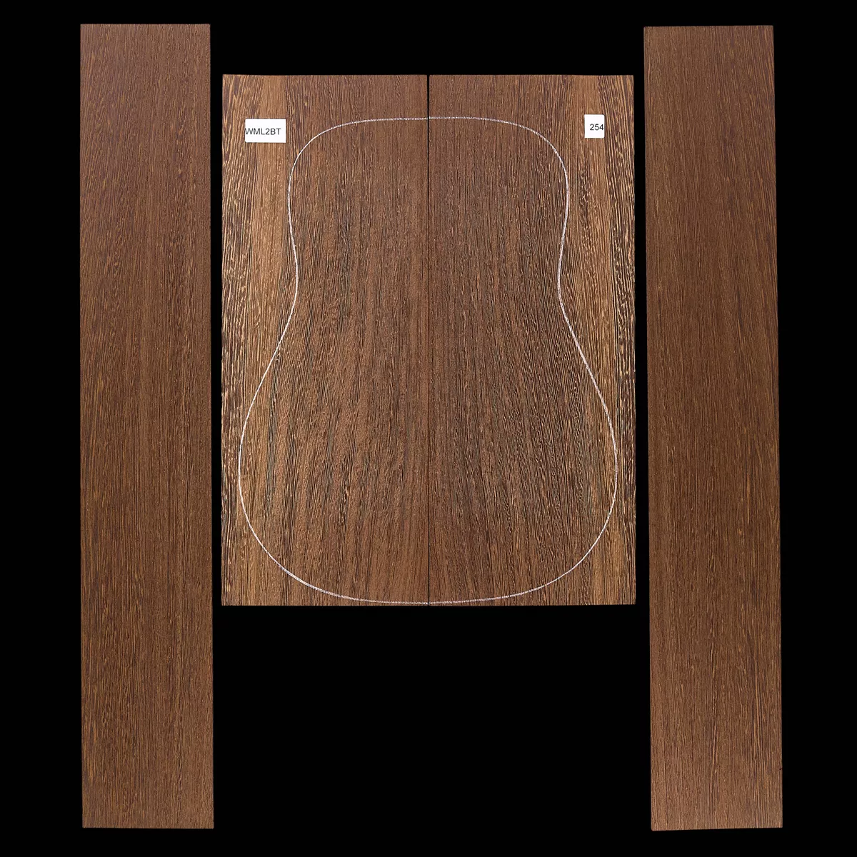 Fond + Paire d’éclisses en Wenge - 2,4 Fond + Paire d’éclisses en Wenge - 2,4