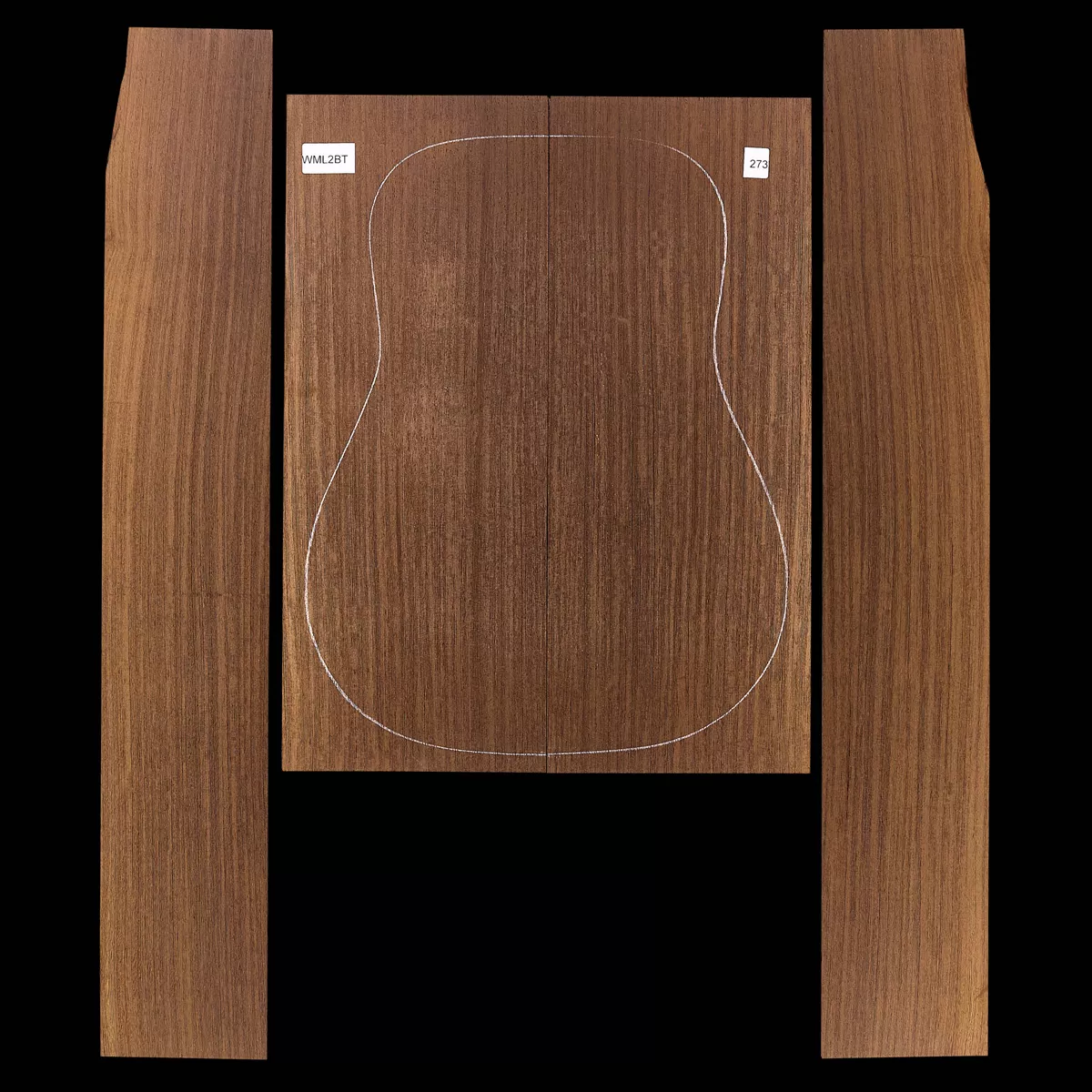 Fond + Paire d’éclisses en Wenge - 2,3 Fond + Paire d’éclisses en Wenge - 2,3