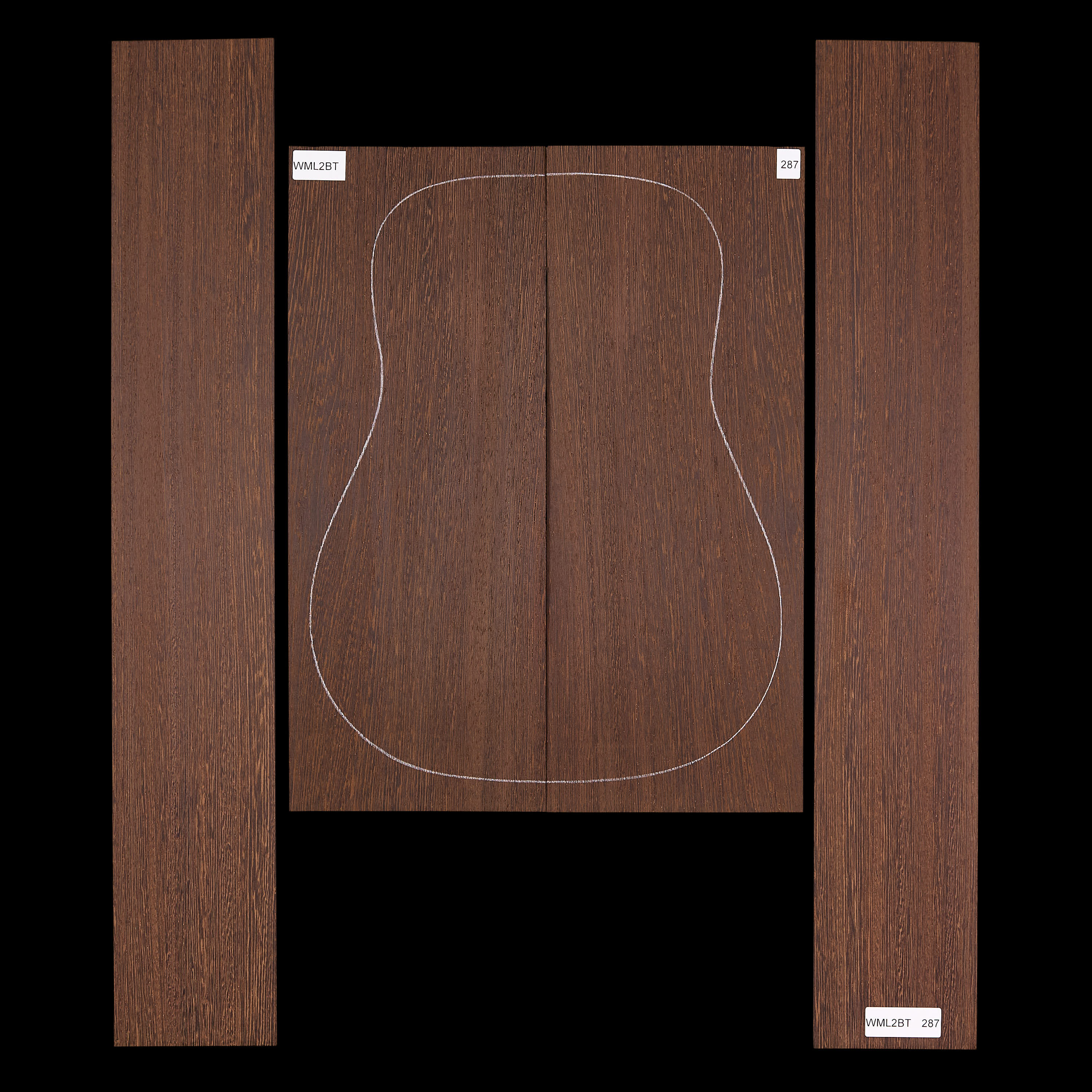 Fond + Paire d’éclisses en Wenge - 287