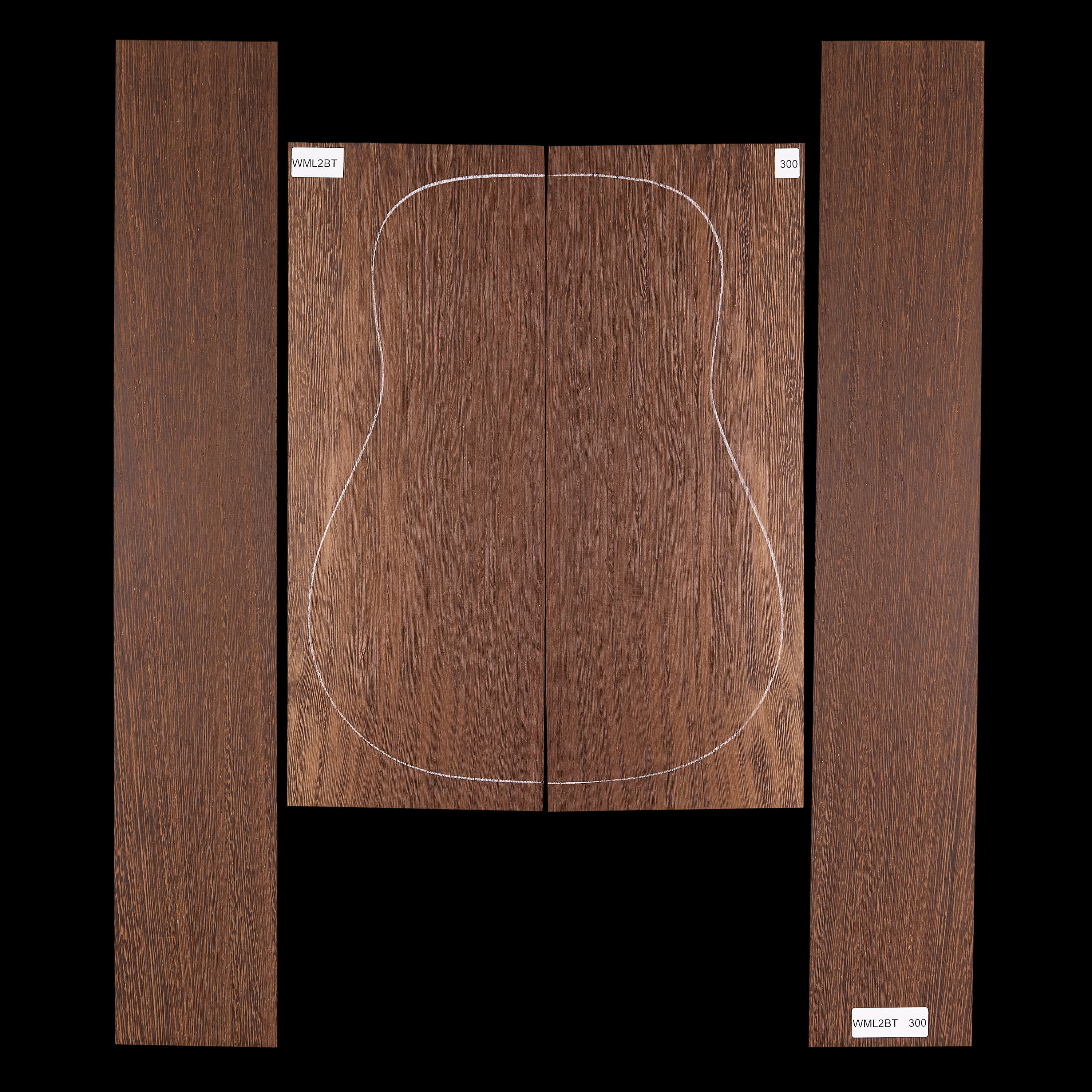 Fond + Paire d’éclisses en Wenge - 300