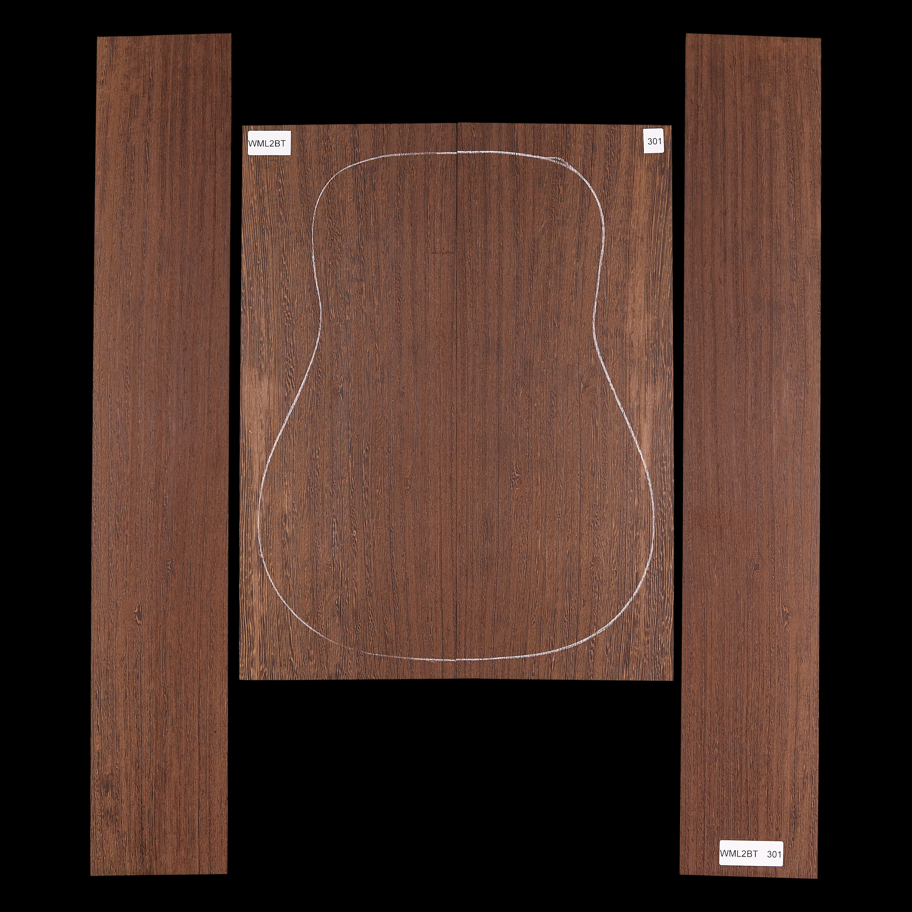 Fond + Paire d’éclisses en Wenge - 301