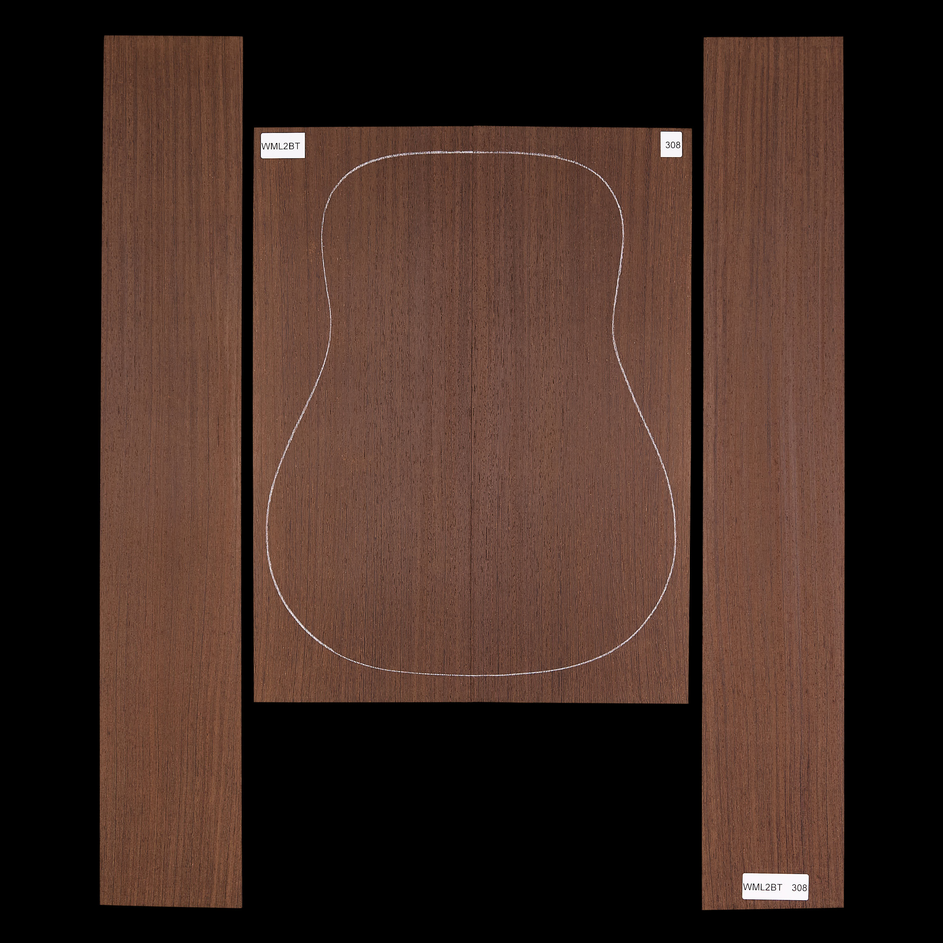 Fond + Paire d’éclisses en Wenge - 308
