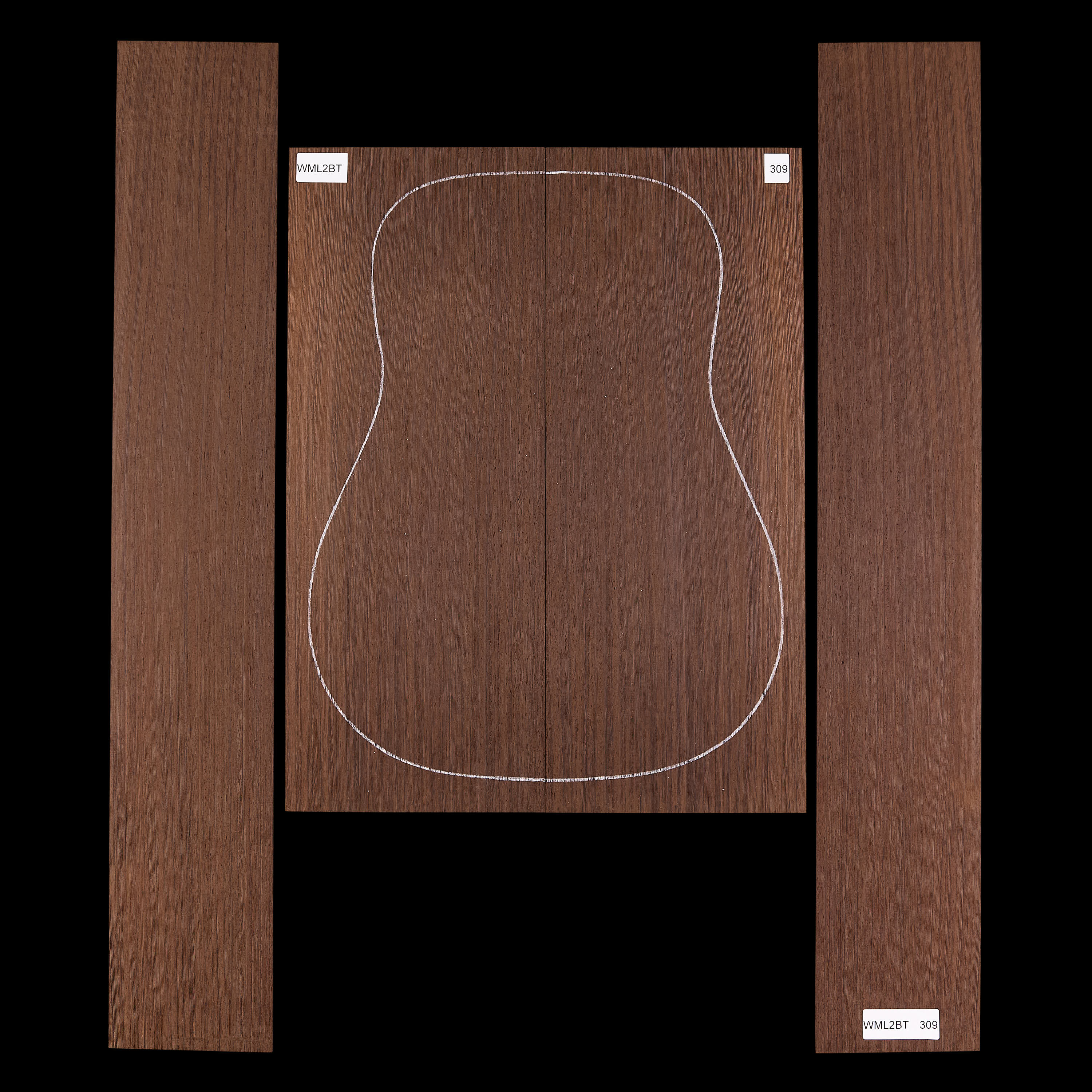 Fond + Paire d’éclisses en Wenge - 309