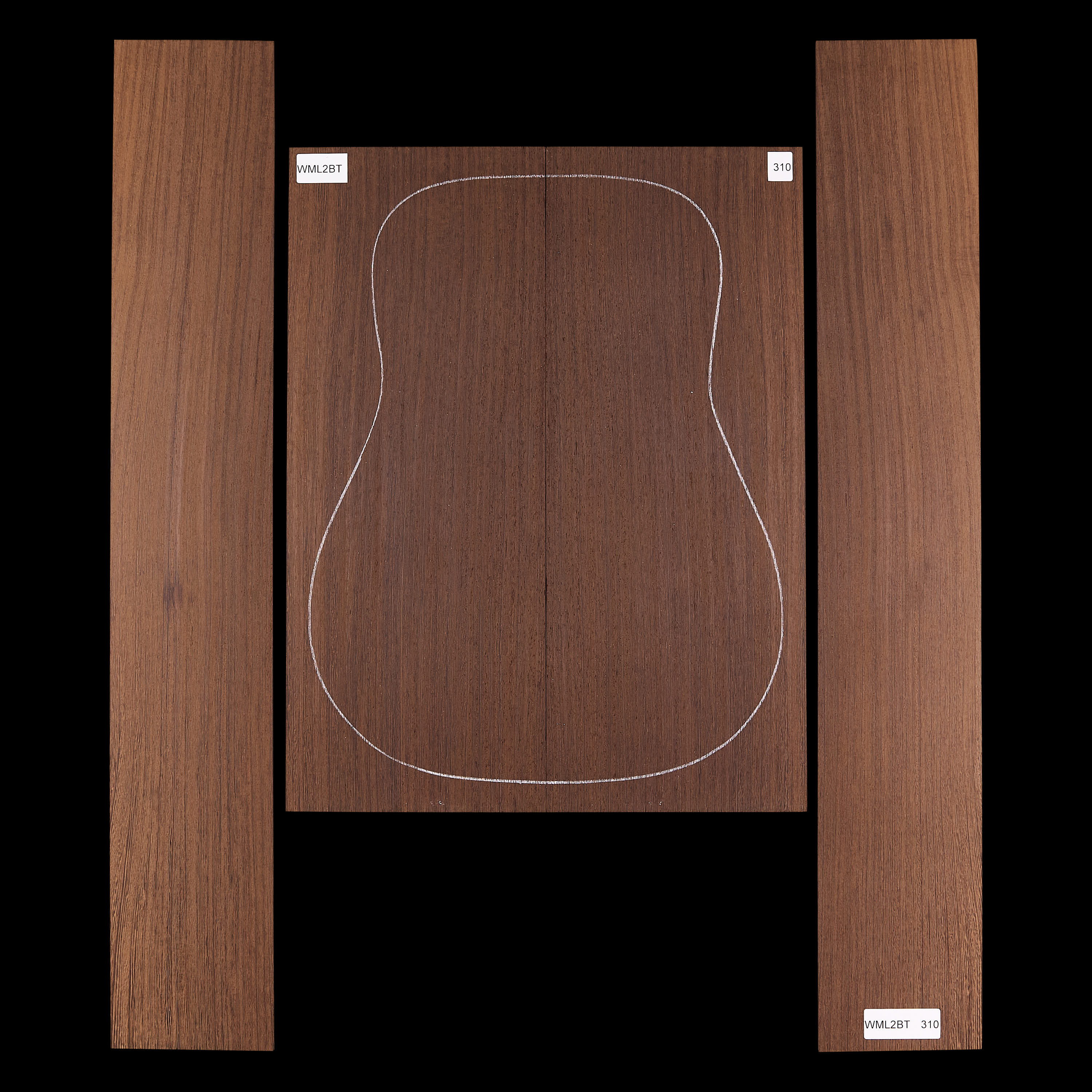 Fond + Paire d’éclisses en Wenge - 310