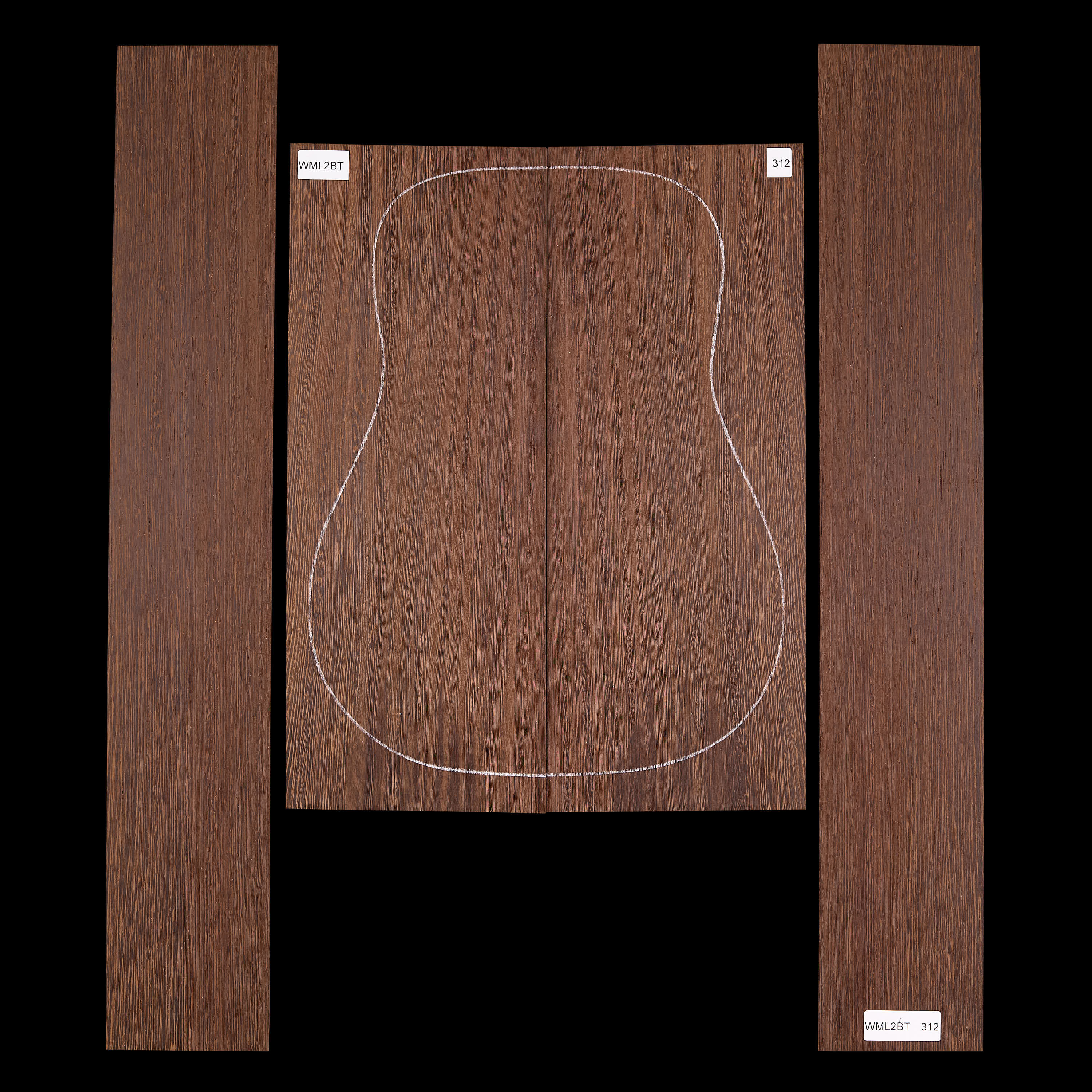 Fond + Paire d’éclisses en Wenge - 312