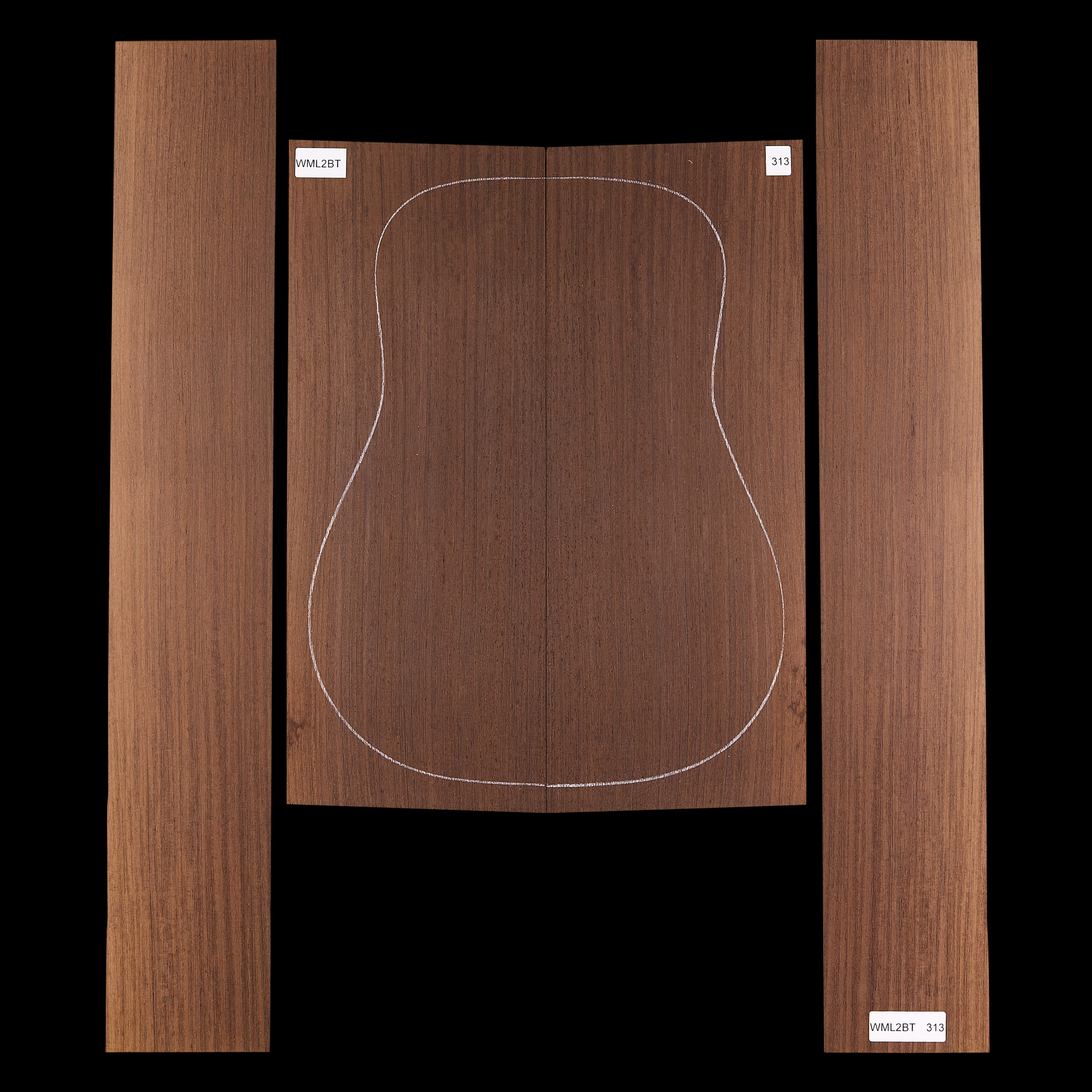 Fond + Paire d’éclisses en Wenge - 313