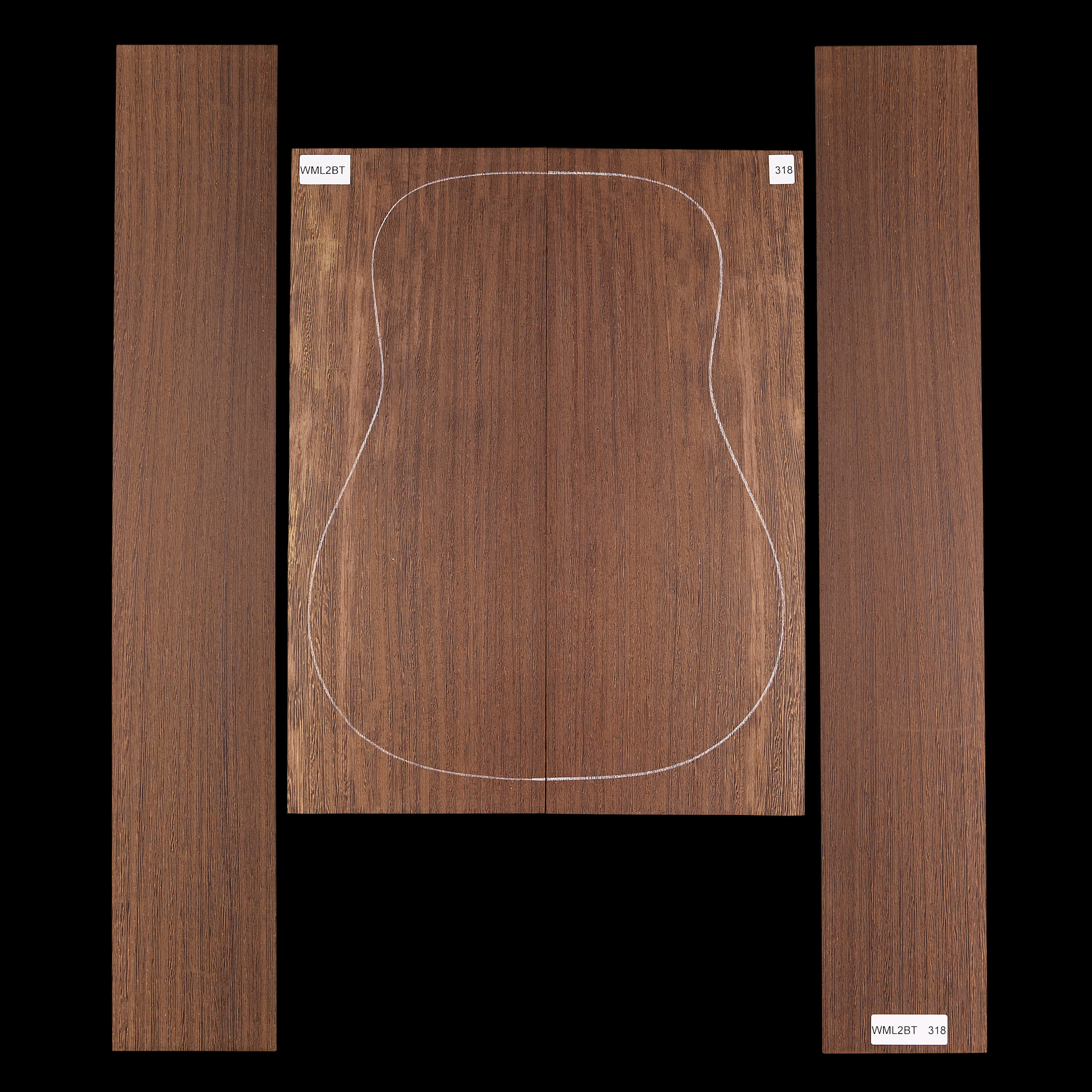 Fond + Paire d’éclisses en Wenge - 318