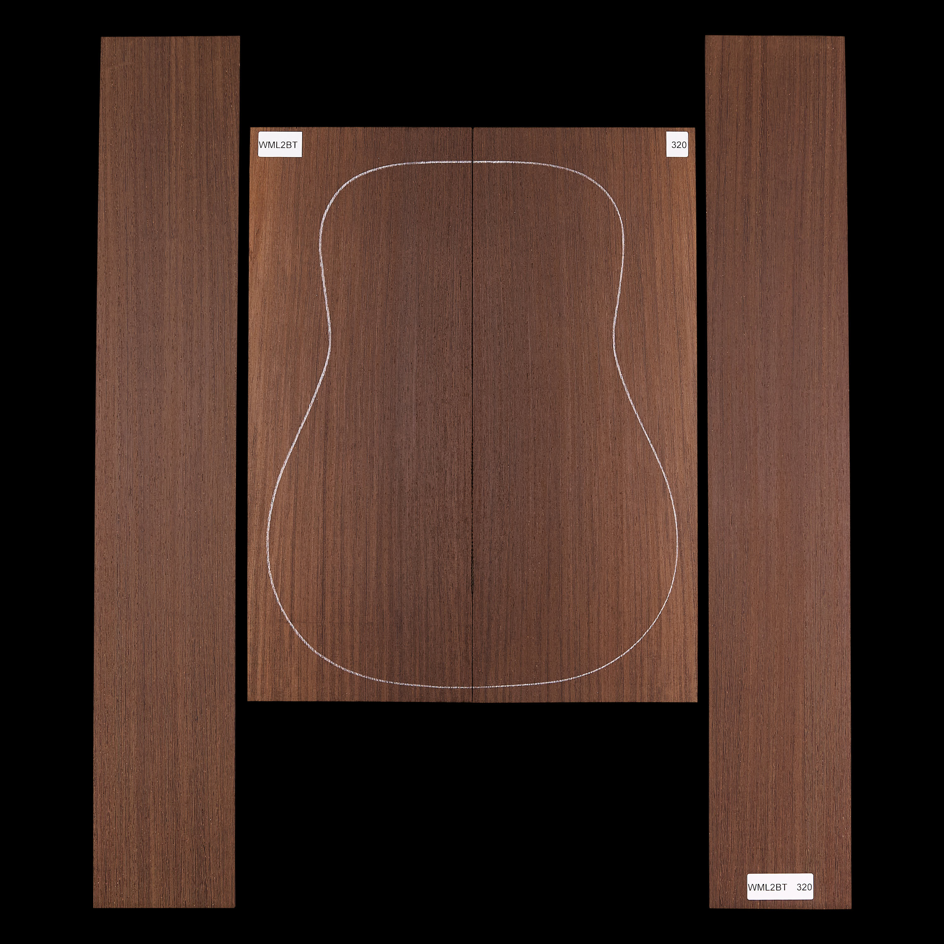 Fond + Paire d’éclisses en Wenge - 320