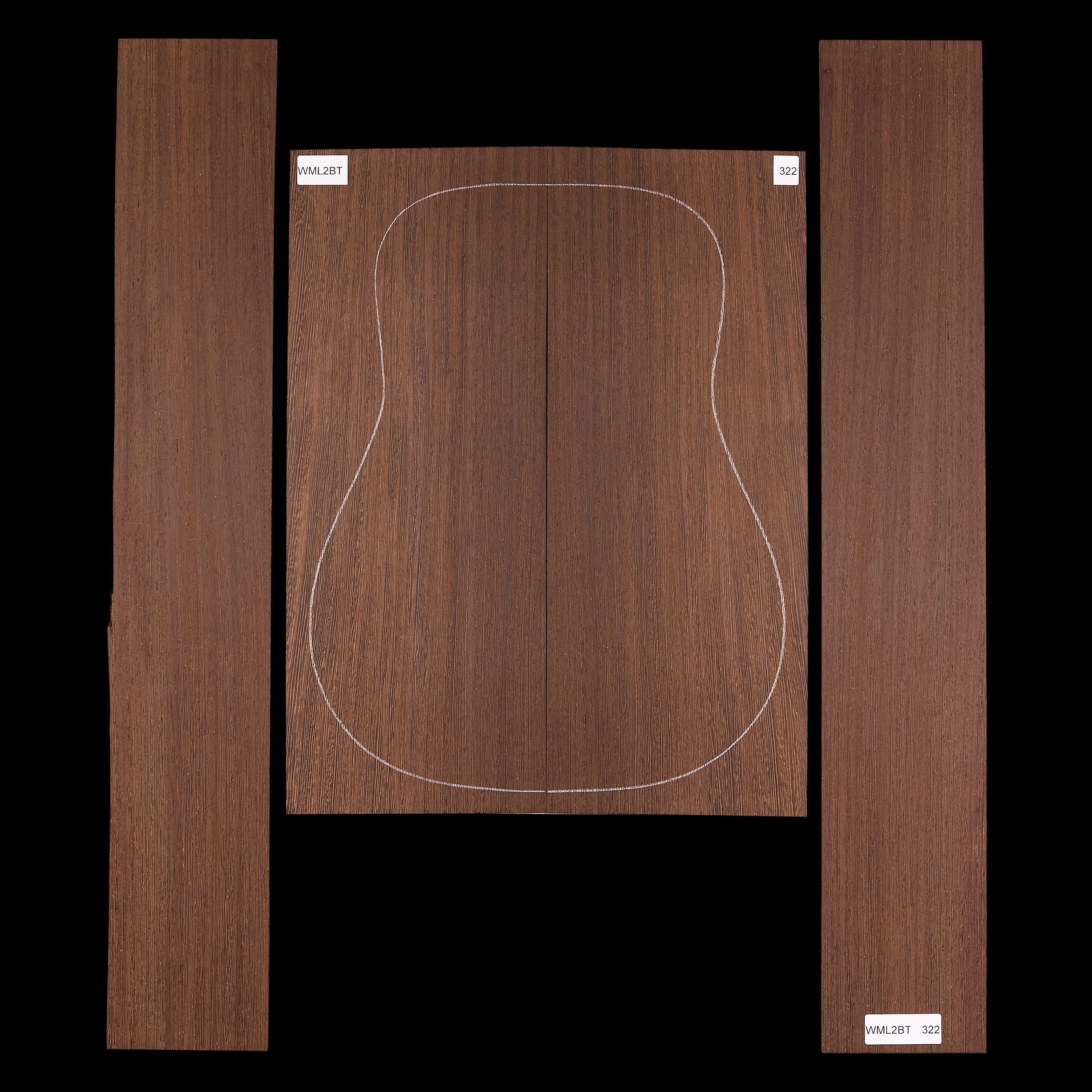 Fond + Paire d’éclisses en Wenge - 322