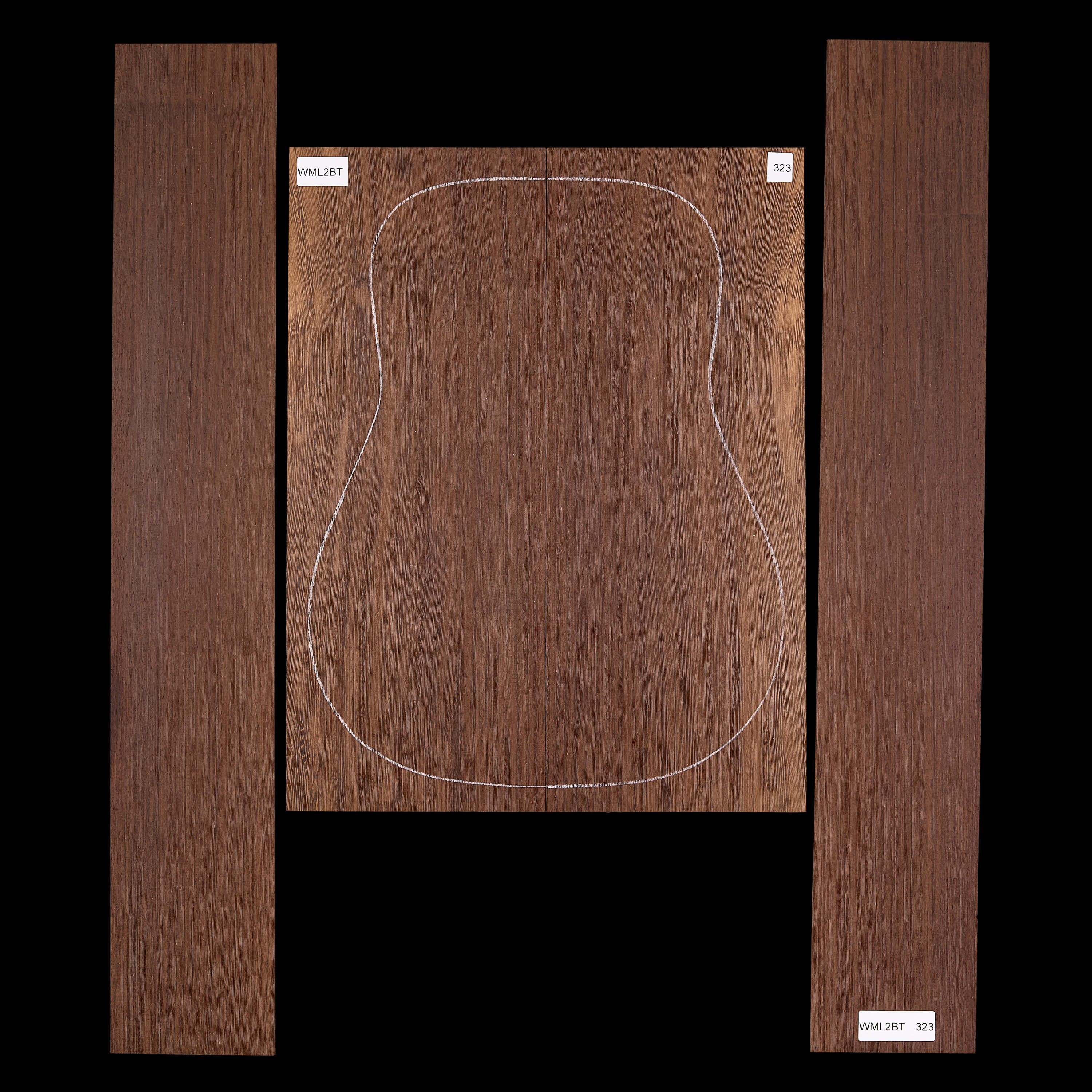 Fond + Paire d’éclisses en Wenge - 323