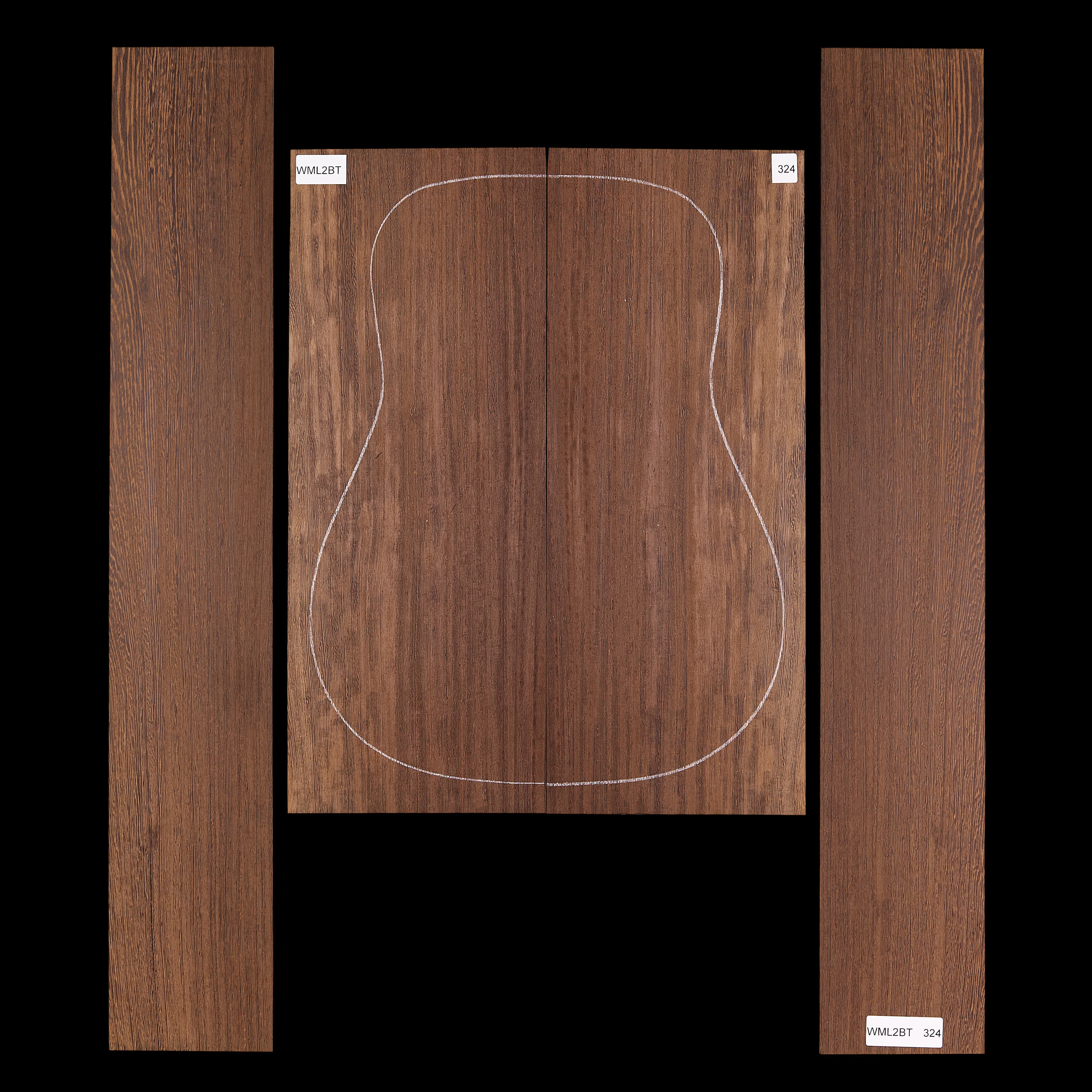 Fond + Paire d’éclisses en Wenge - 324