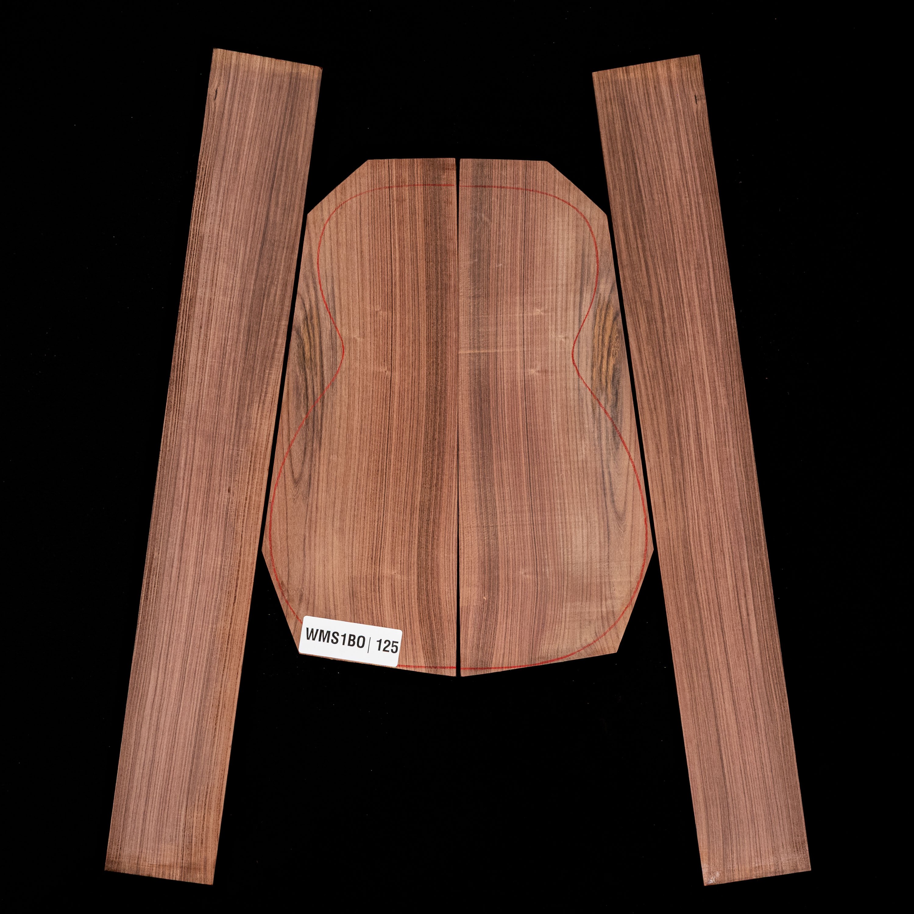 Fond + Paire d’éclisses en Pau Ferro - 125