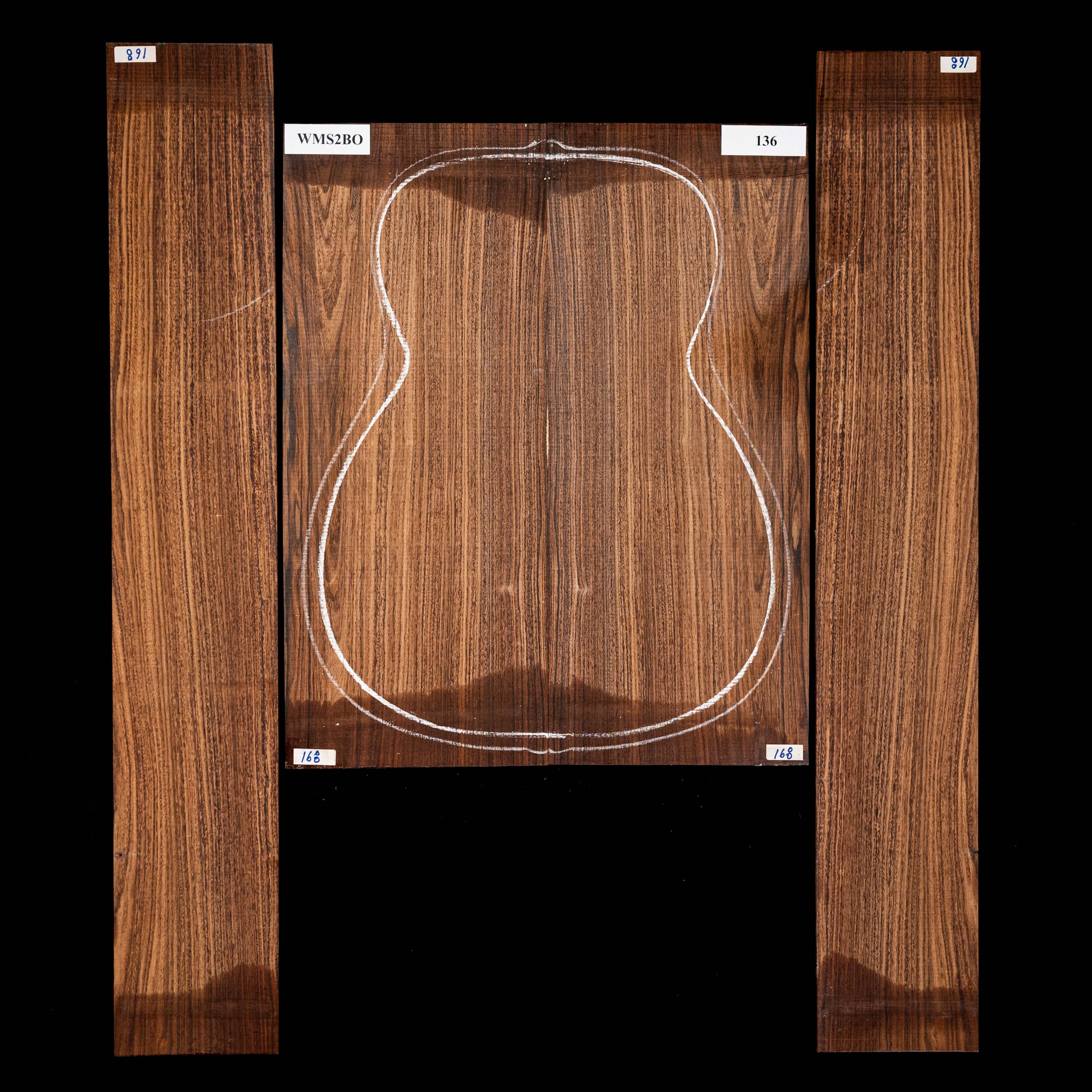 Fond + Paire d’éclisses en Pau Ferro - 136