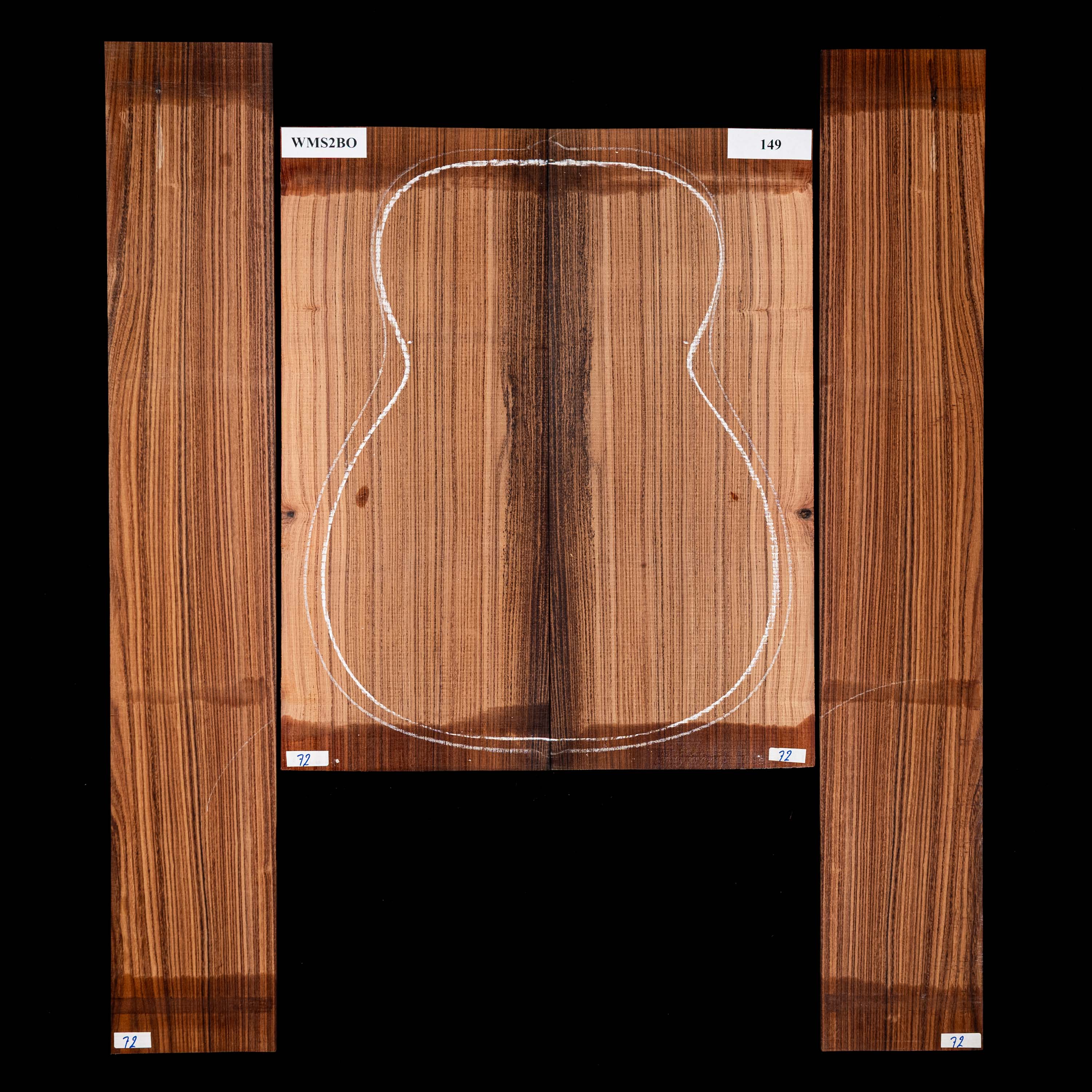 Fond + Paire d’éclisses en Pau Ferro - 149