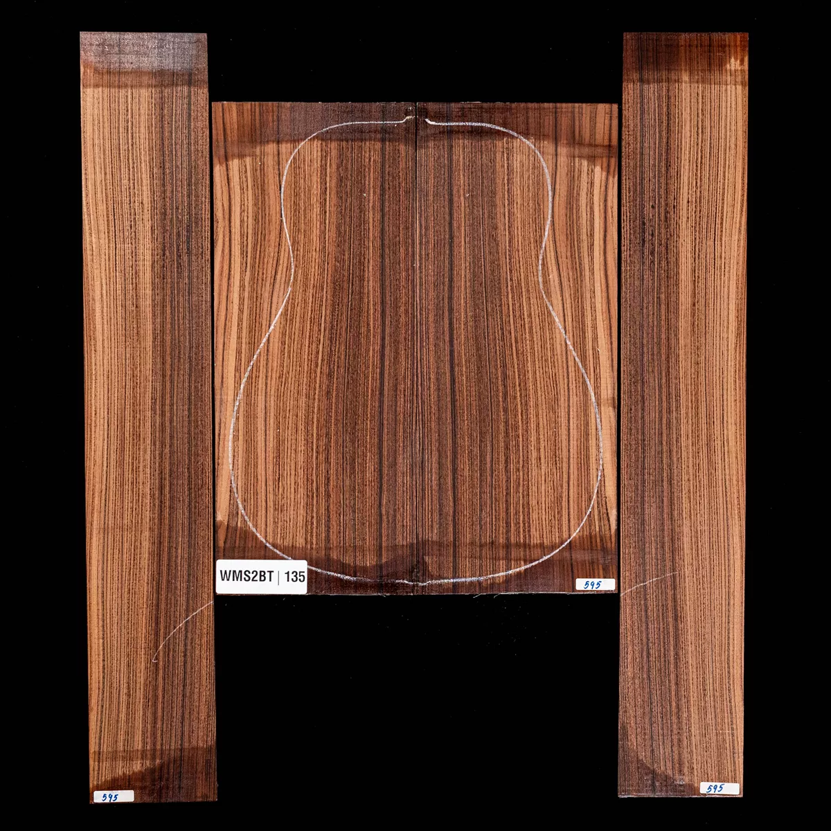 Fond + Paire d’éclisses en Pau Ferro - 1,5 Fond + Paire d’éclisses en Pau Ferro - 1,5