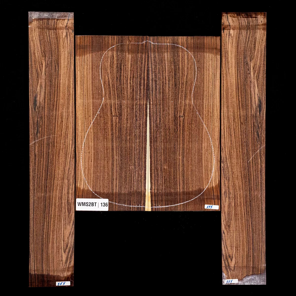 Fond + Paire d’éclisses en Pau Ferro - 1,6 Fond + Paire d’éclisses en Pau Ferro - 1,6