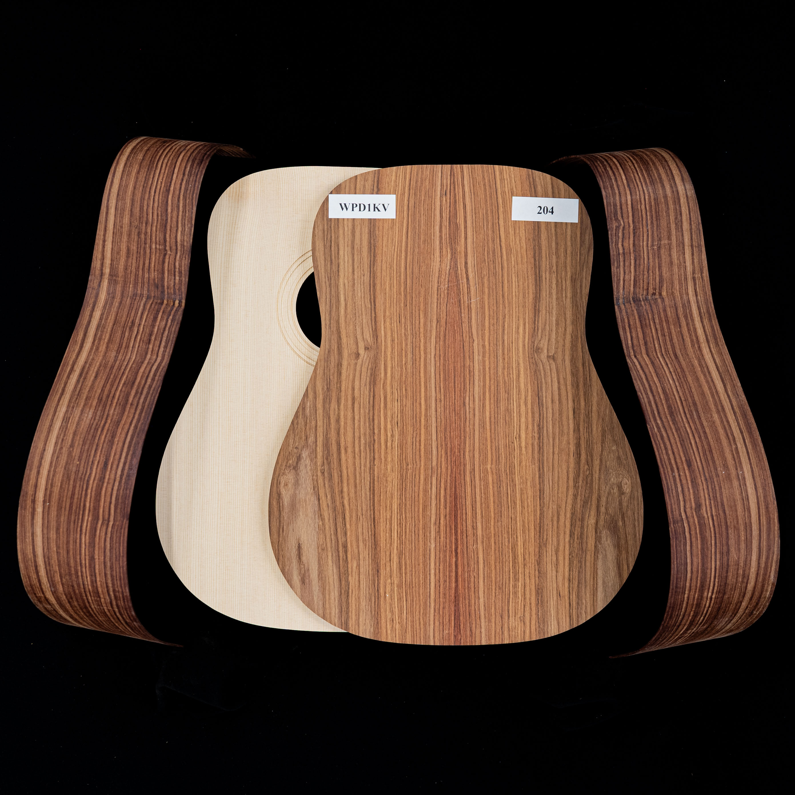 Guitare Dreadnought en kit Granadillo WoodStax, manche vissé – 204 Guitare Dreadnought en kit Granadillo WoodStax, manche vissé – 204
