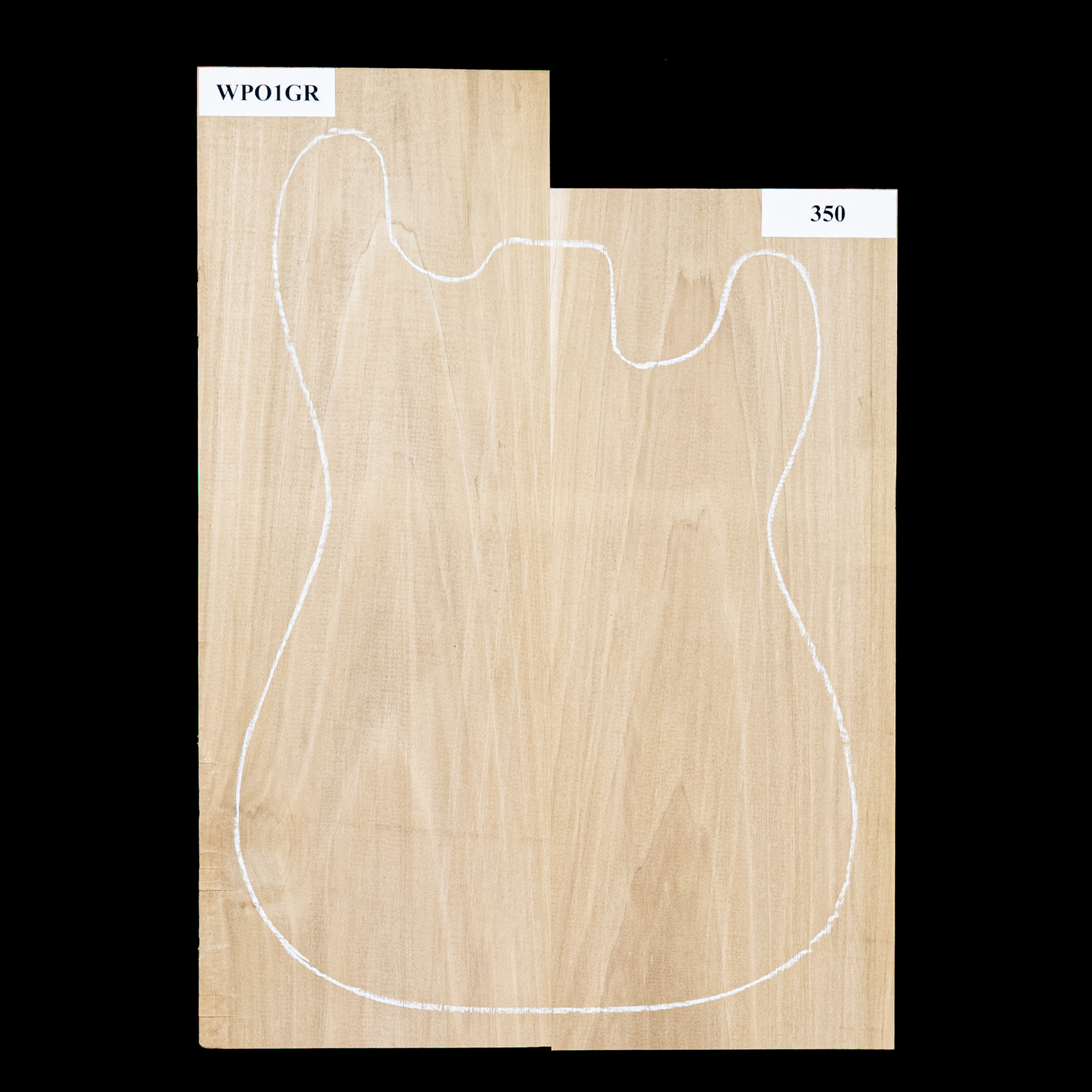 Plaque de corps en peuplier, 2 pièces (11,7 livres) - 350 Plaque de corps en peuplier, 2 pièces (11,7 livres) - 350