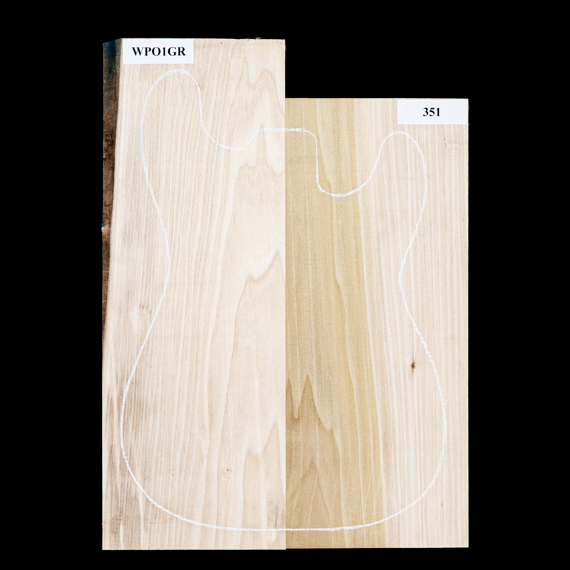 Plaque de corps en peuplier, 2 pièces (9,5 livres) - 351 Plaque de corps en peuplier, 2 pièces (9,5 livres) - 351