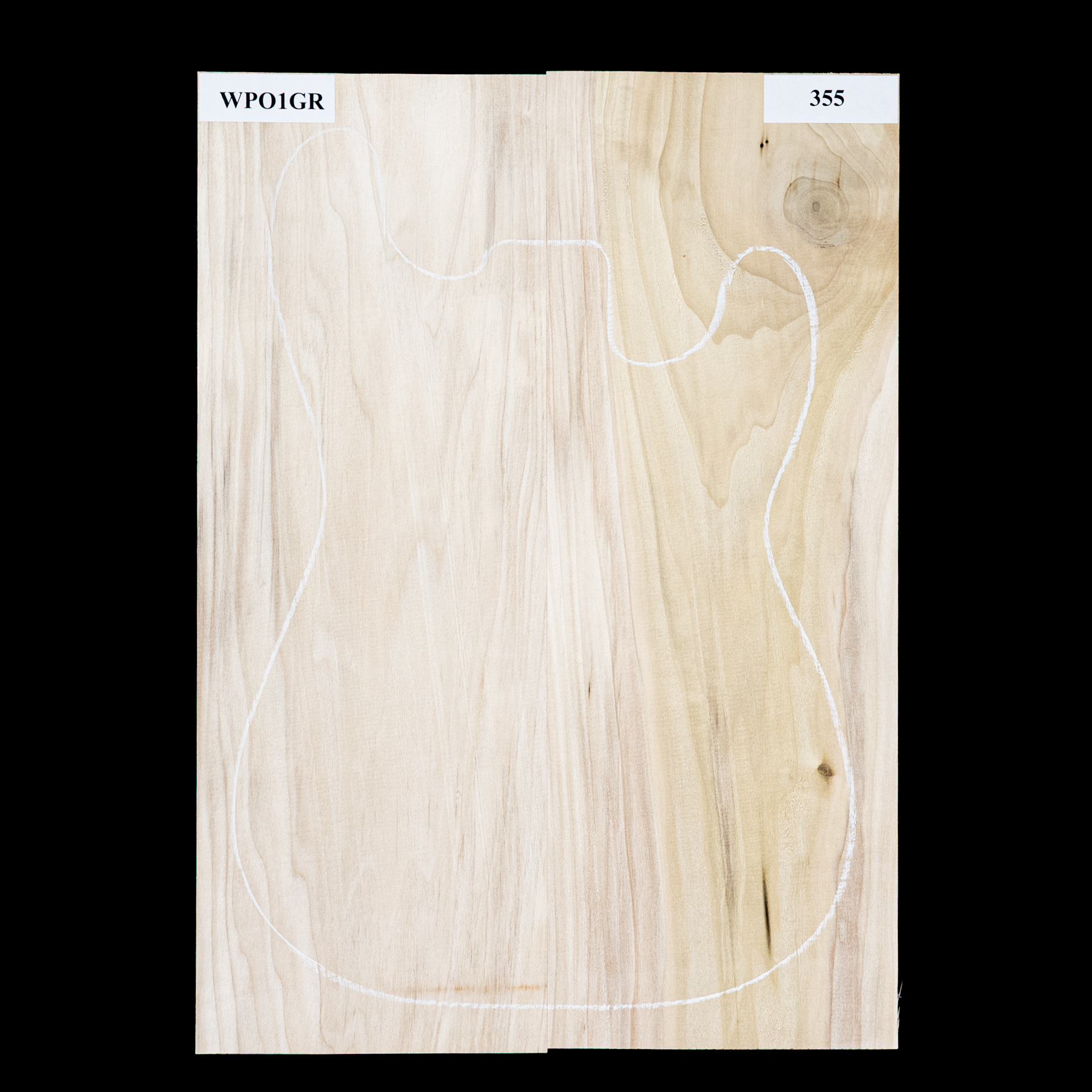 Plaque de corps en peuplier, 2 pièces (9,4 livres) - 355 Plaque de corps en peuplier, 2 pièces (9,4 livres) - 355