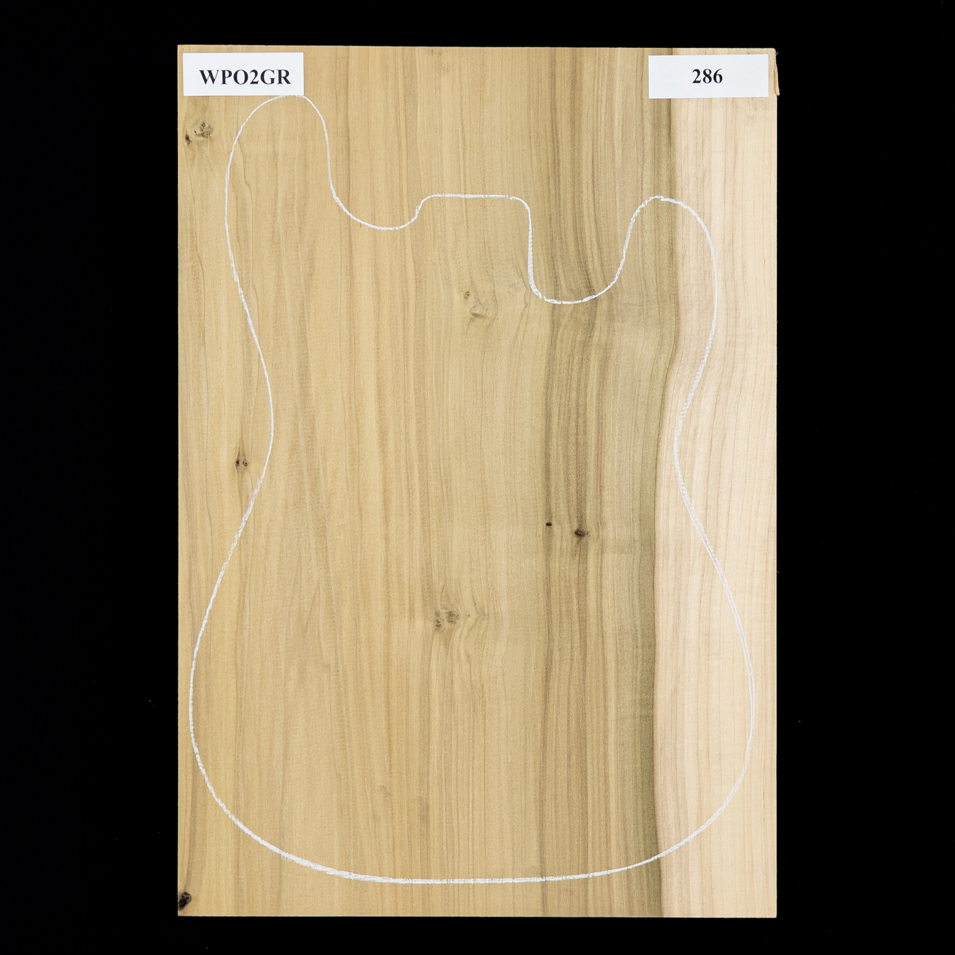 Plaque de corps en peuplier, 1 pièce (11 livres) - 286 Plaque de corps en peuplier, 1 pièce (11 livres) - 286