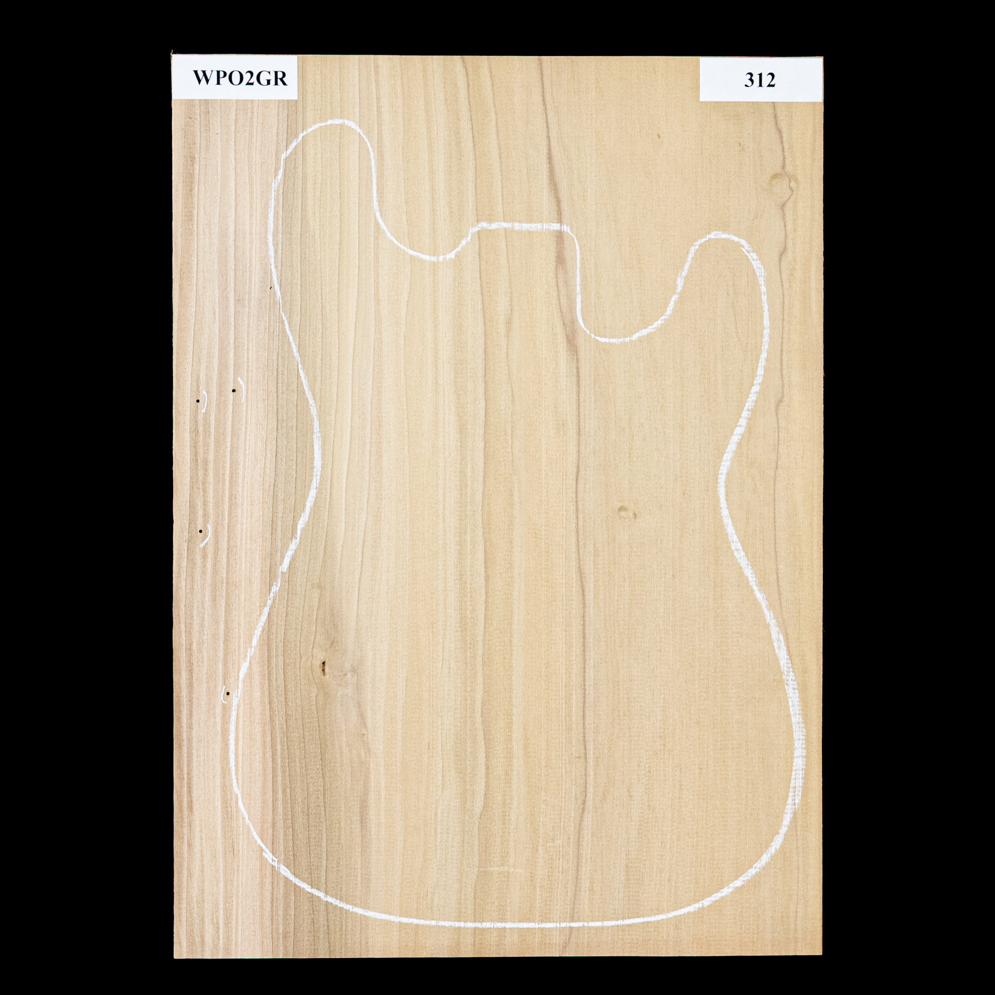 Plaque de corps en peuplier, 1 pièce (11,2 livres) - 312 Plaque de corps en peuplier, 1 pièce (11,2 livres) - 312