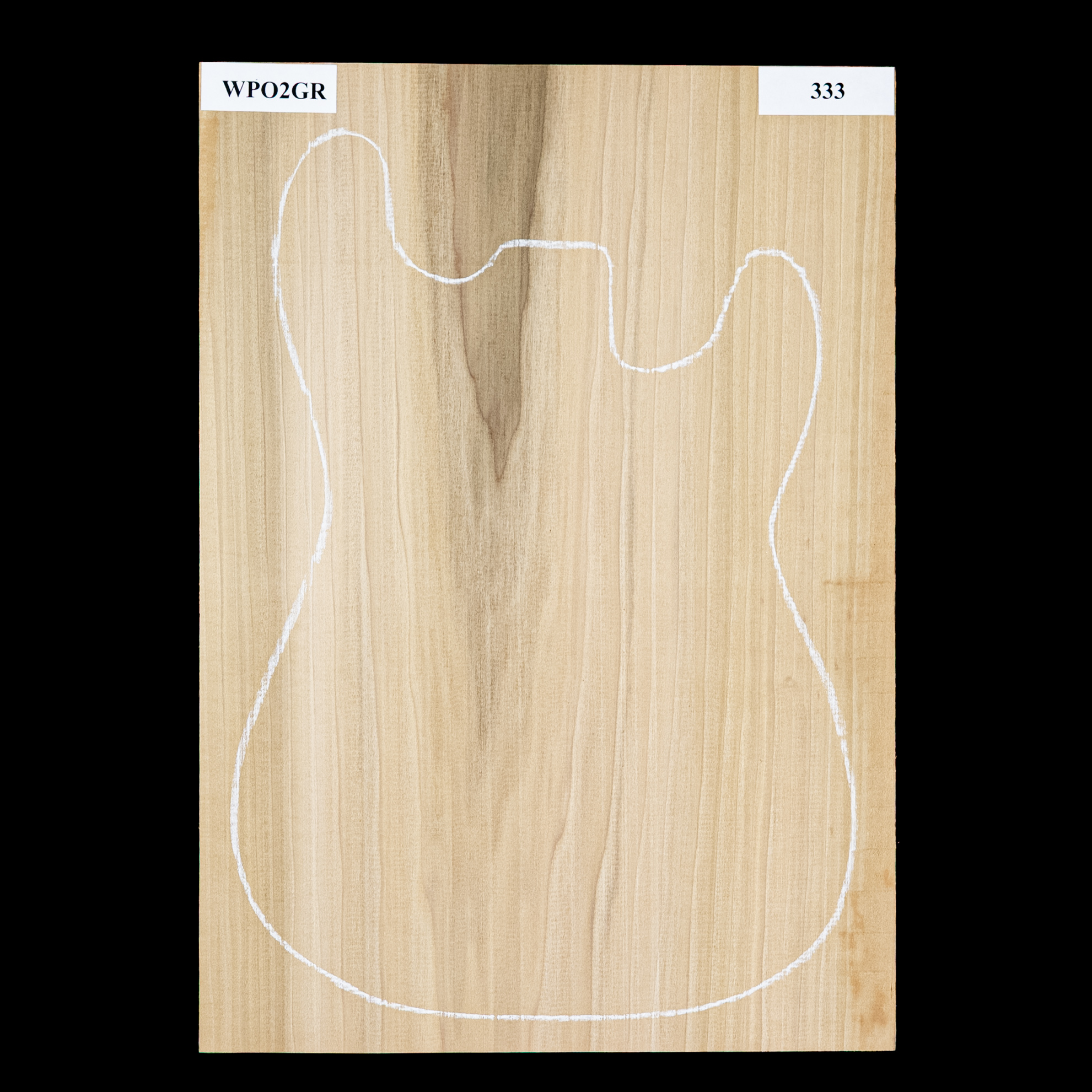 Plaque de corps en peuplier, 1 pièce (10,8 livres) - 333 Plaque de corps en peuplier, 1 pièce (10,8 livres) - 333
