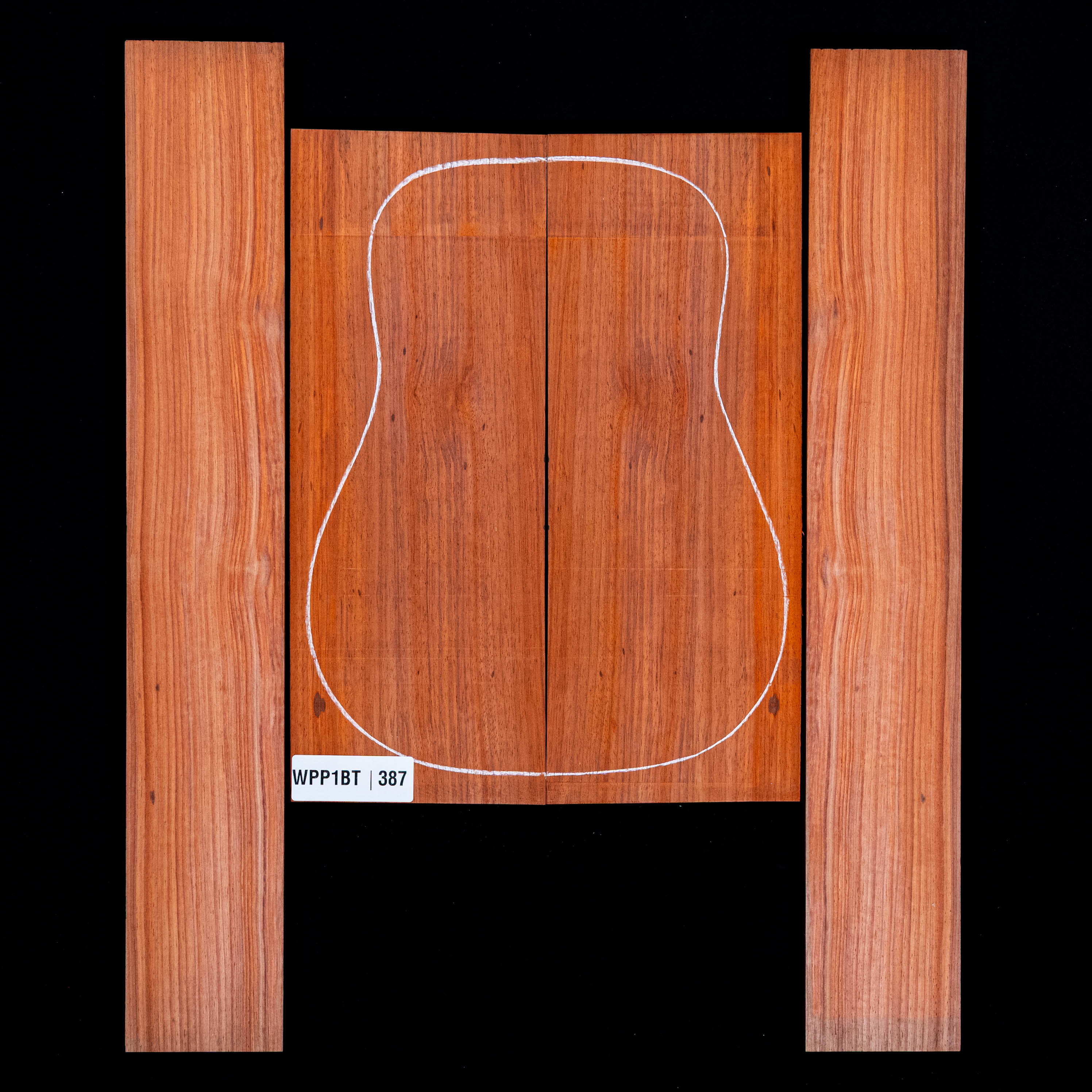 Dos Padauk + paire d’éclisses - 387