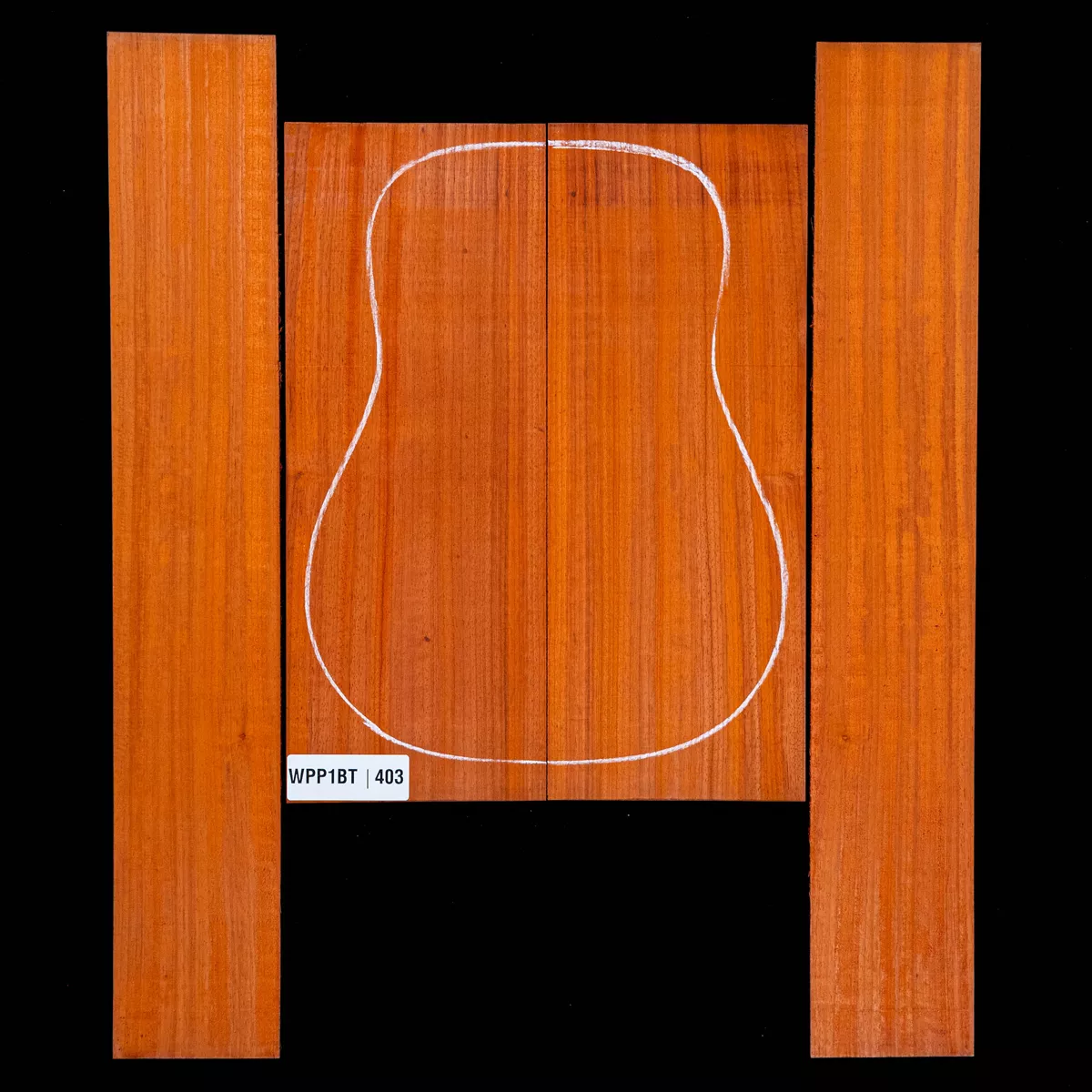 Ensemble dos et côté Padauk - 4,3 Ensemble dos et côté Padauk - 4,3