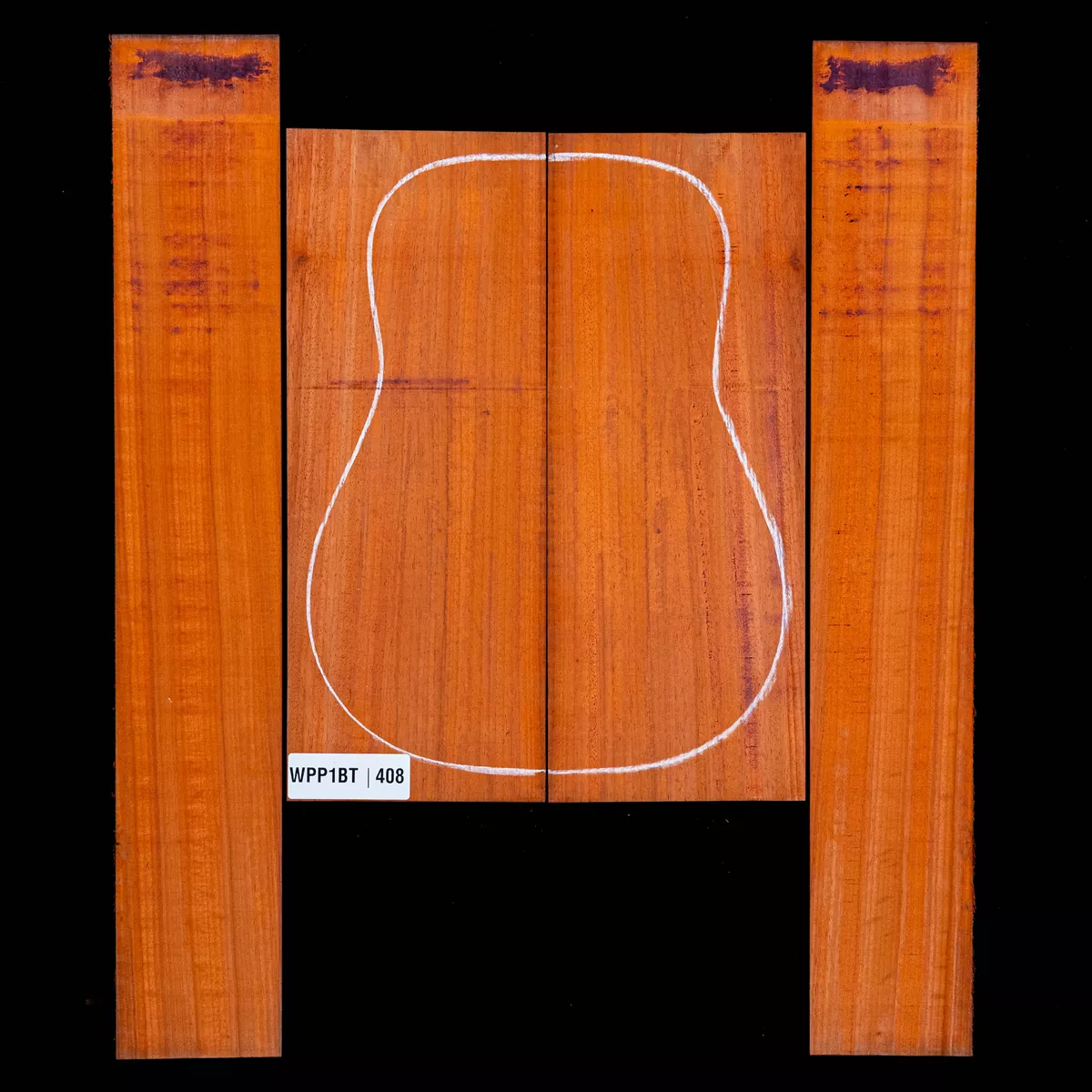 Ensemble dos et côté Padauk - 4,8 Ensemble dos et côté Padauk - 4,8