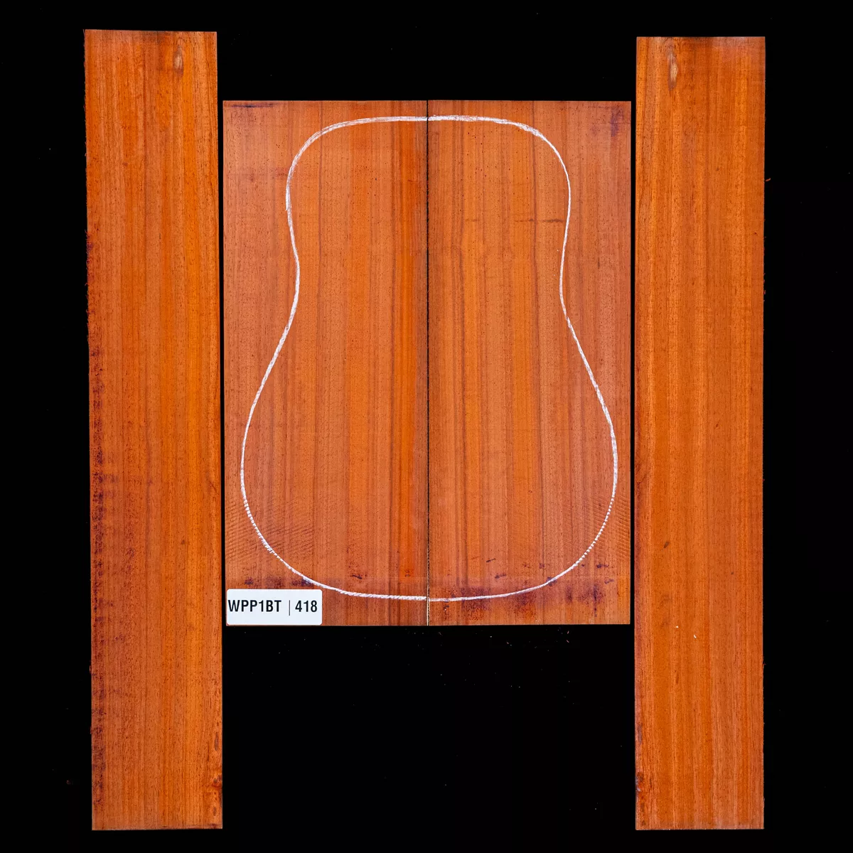 Ensemble dos et côté Padauk - 4,8 Ensemble dos et côté Padauk - 4,8