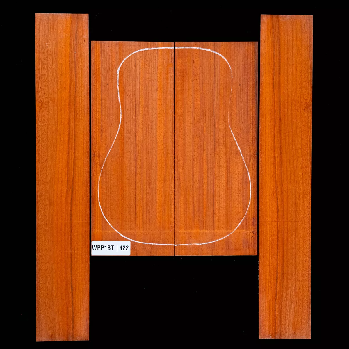 Ensemble dos et côté Padauk - 4,2 Ensemble dos et côté Padauk - 4,2