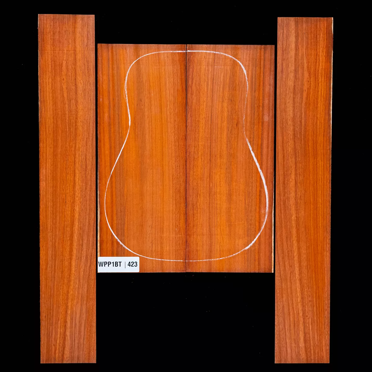 Ensemble dos et côté Padauk - 4,3 Ensemble dos et côté Padauk - 4,3