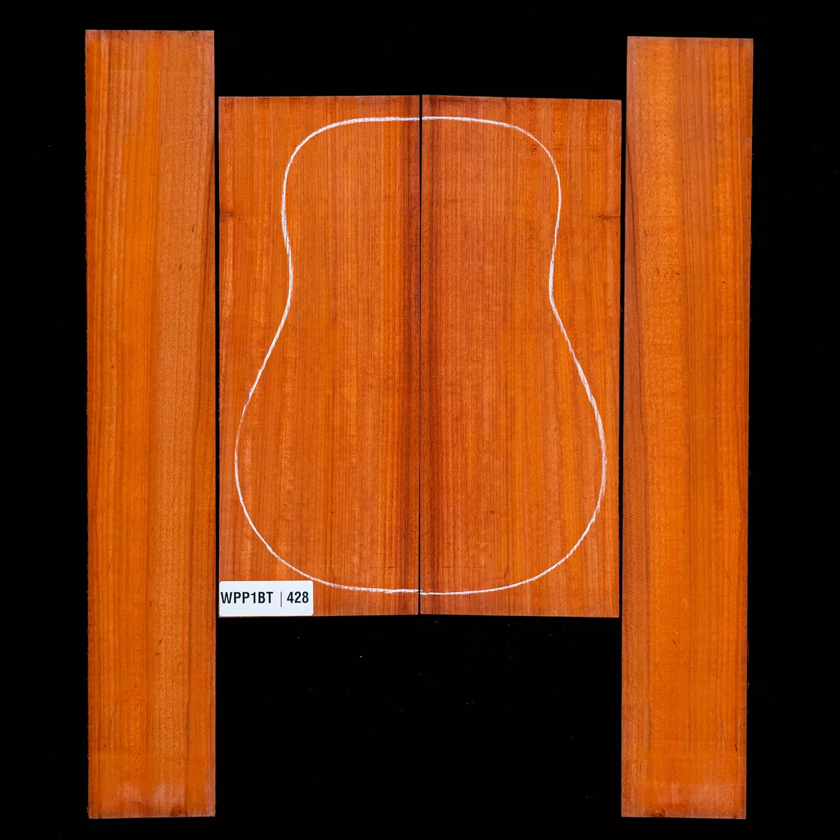Ensemble dos et côté Padauk - 4,8 Ensemble dos et côté Padauk - 4,8