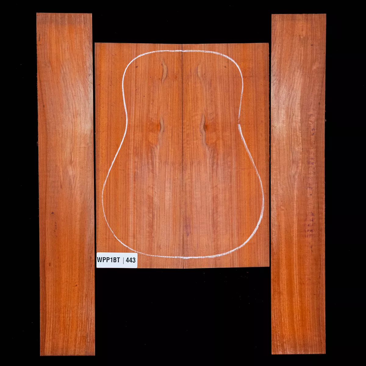 Ensemble dos et côté Padauk - 4,3 Ensemble dos et côté Padauk - 4,3