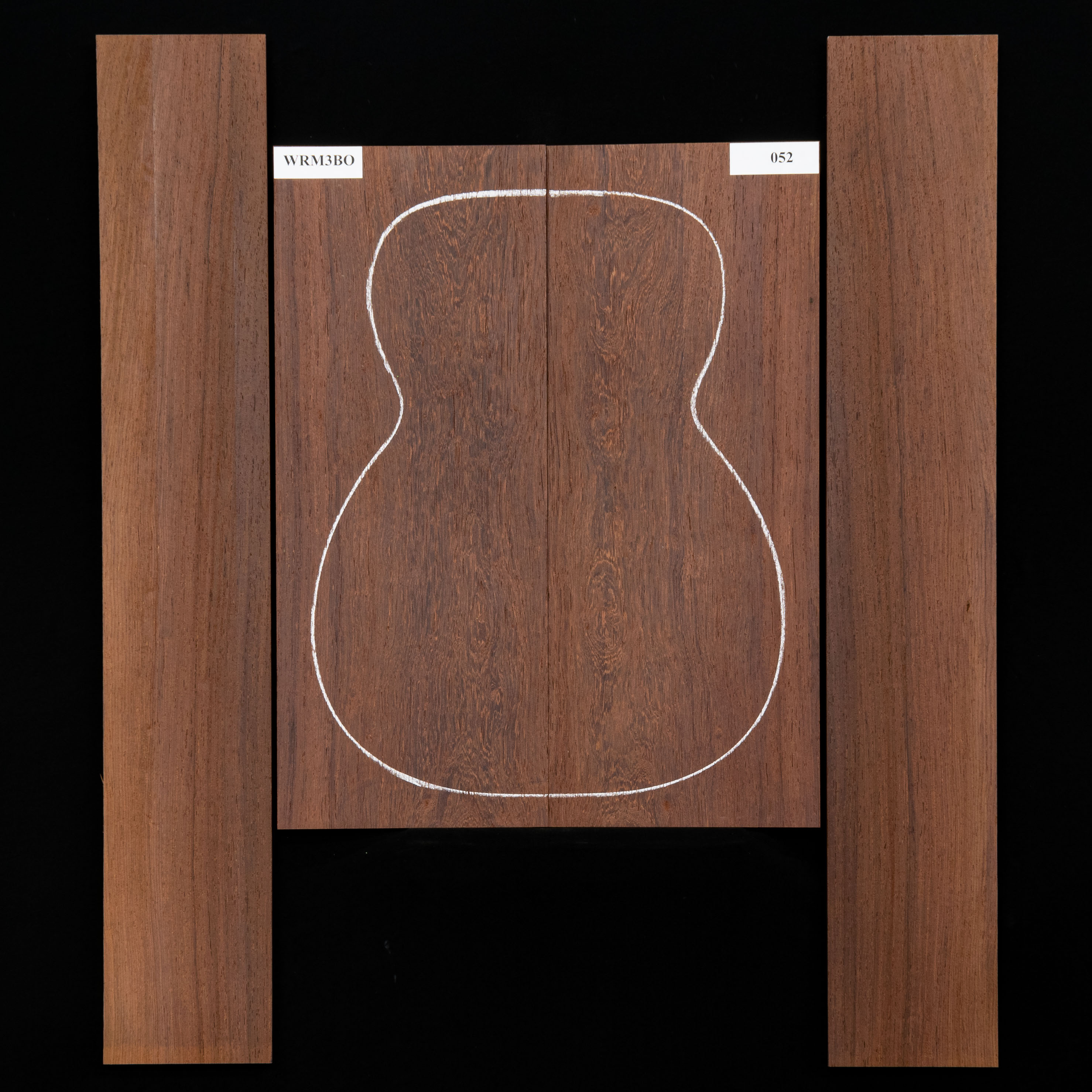 Ensemble dos et côtés en bois de rose Madagascar - 052 Ensemble dos et côtés en bois de rose Madagascar - 052