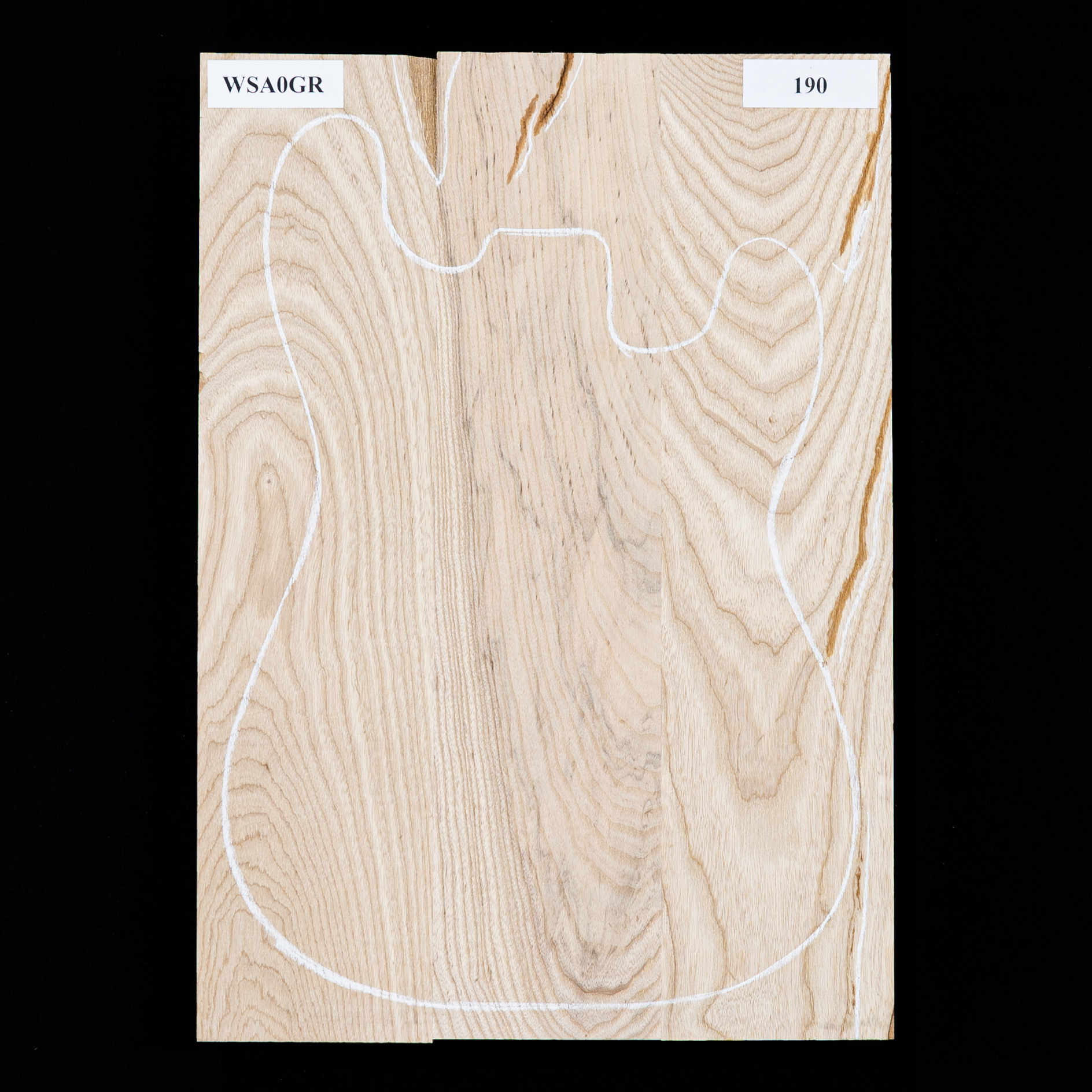 Swamp Ash vierge, 3 pièces (12 lb) - 190 Swamp Ash vierge, 3 pièces (12 lb) - 190