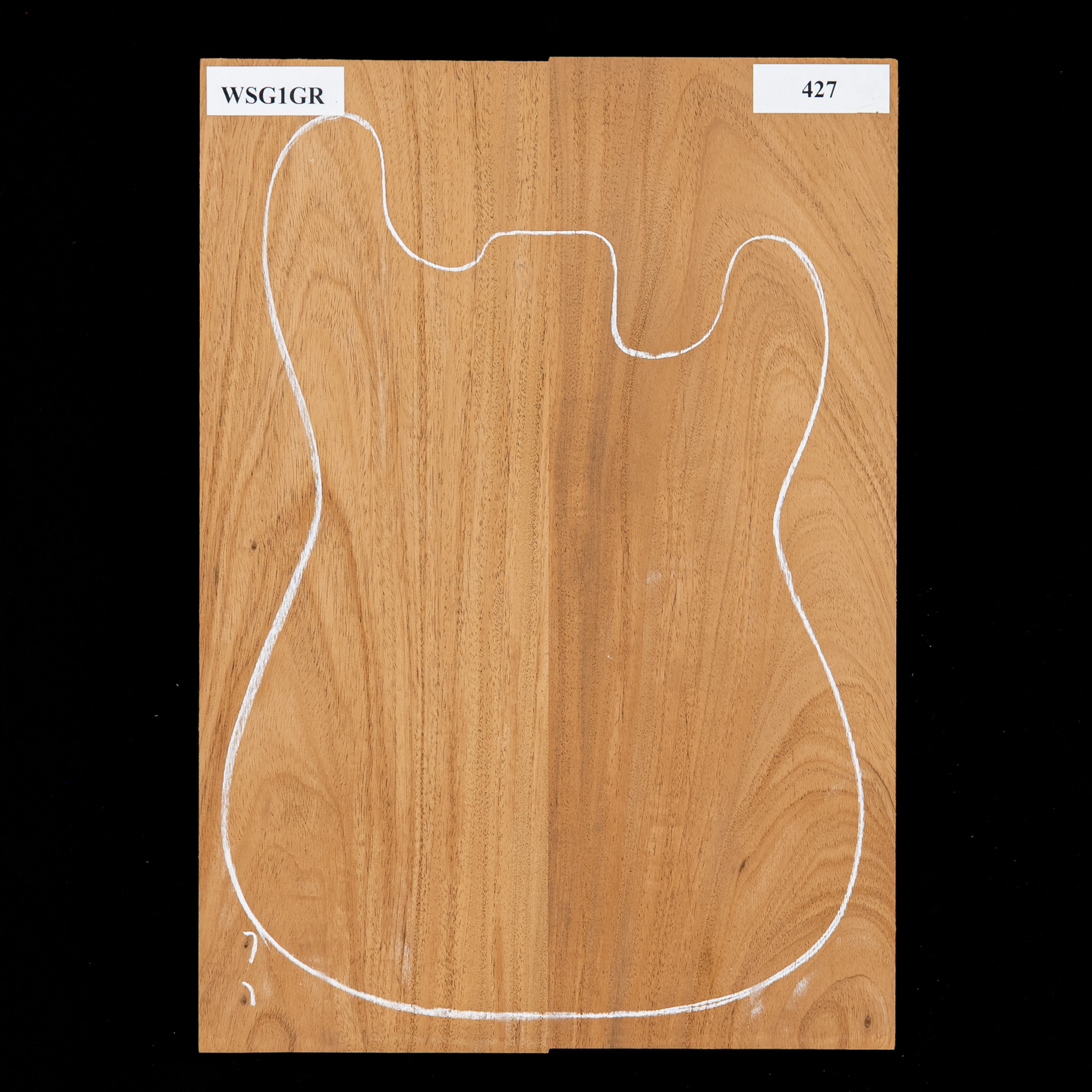 Plaque de corps en acajou du Honduras, 2 pièces (11,4 livres) - 427 Plaque de corps en acajou du Honduras, 2 pièces (11,4 livres) - 427