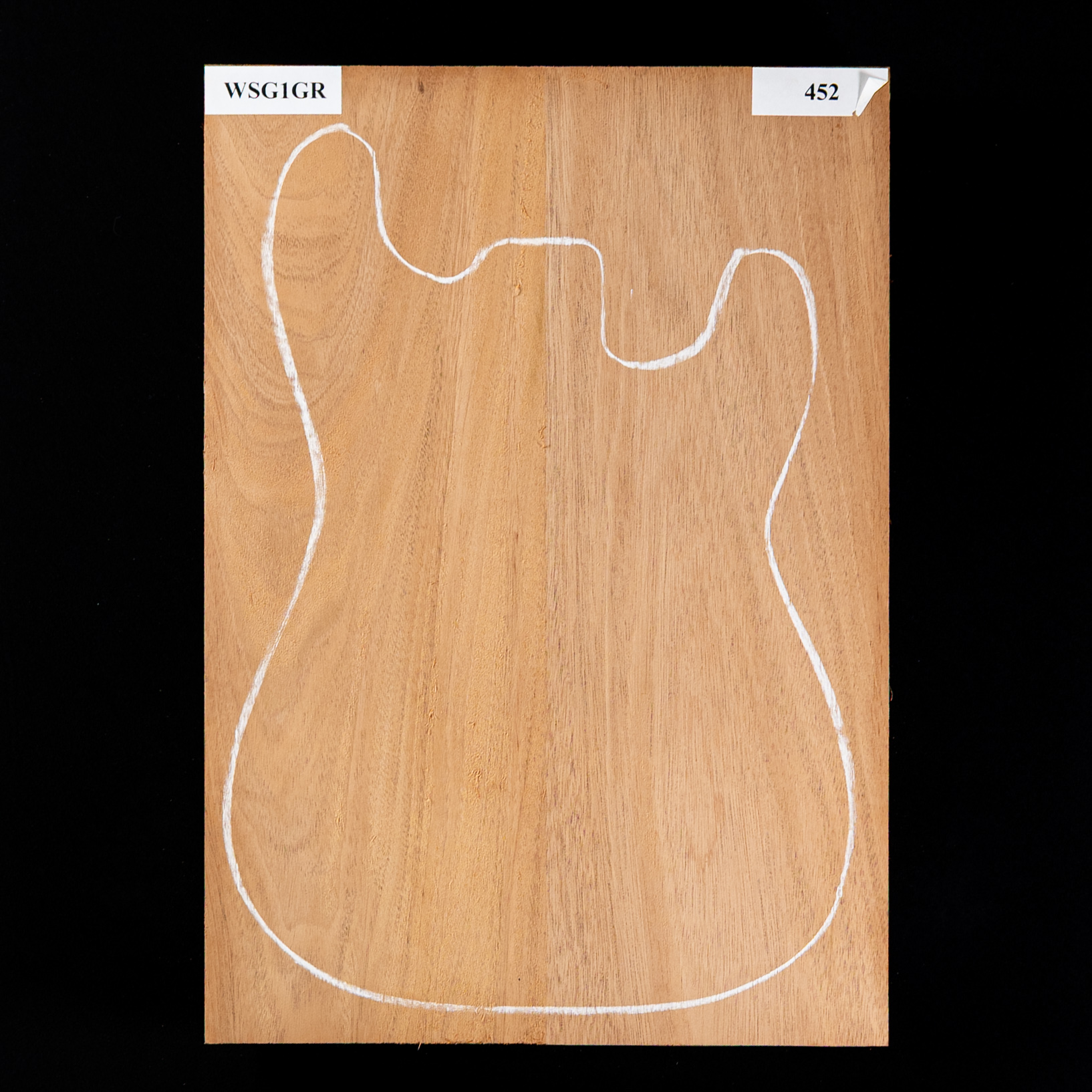 Plaque de corps en acajou du Honduras, 2 pièces (10,4 livres) - 452 Plaque de corps en acajou du Honduras, 2 pièces (10,4 livres) - 452